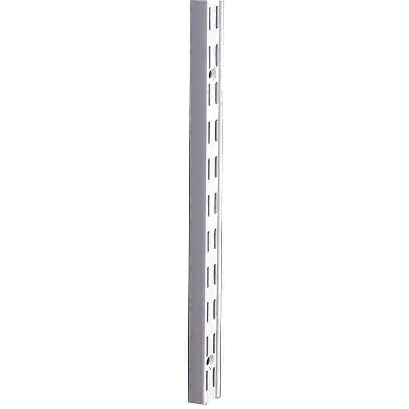 Knape & Vogt White Steel Double Slot Shelf Standard 14 Ga. 63 in. L 300 lb