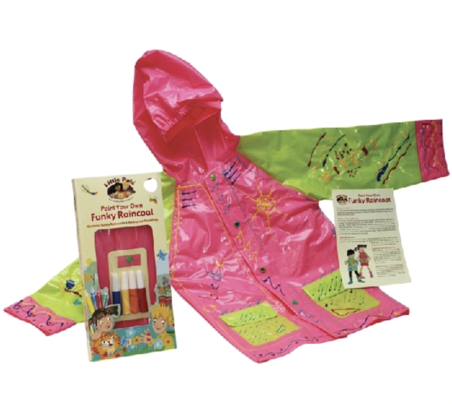 Little Pals 7-LP472 Raincoat Kit, 3 to 5 years, Green/Pink