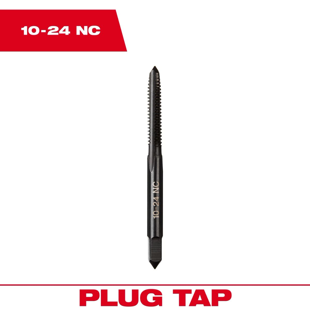 Milwaukee SAE 10-24 NC Straight Flute Plug Tap