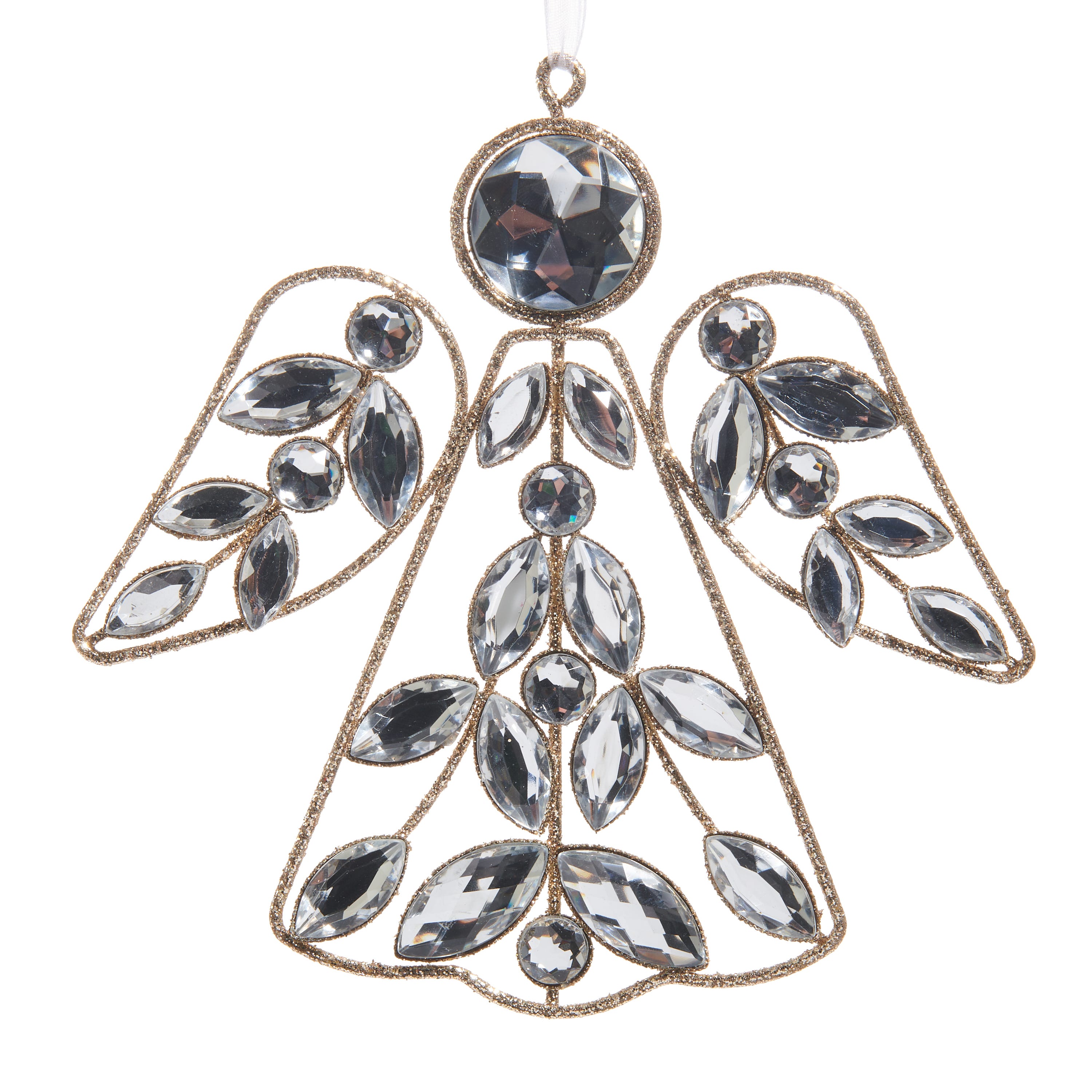 Raz Imports 6.5 in. Clear Jeweled Angel Ornament