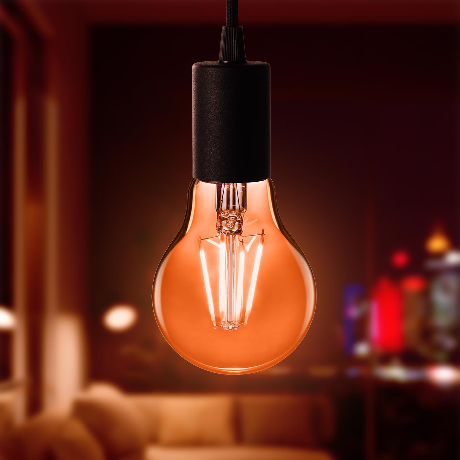 Feit A19 E26 (Medium) Filament LED Bulb Orange 30 Watt Equivalence 1 pk