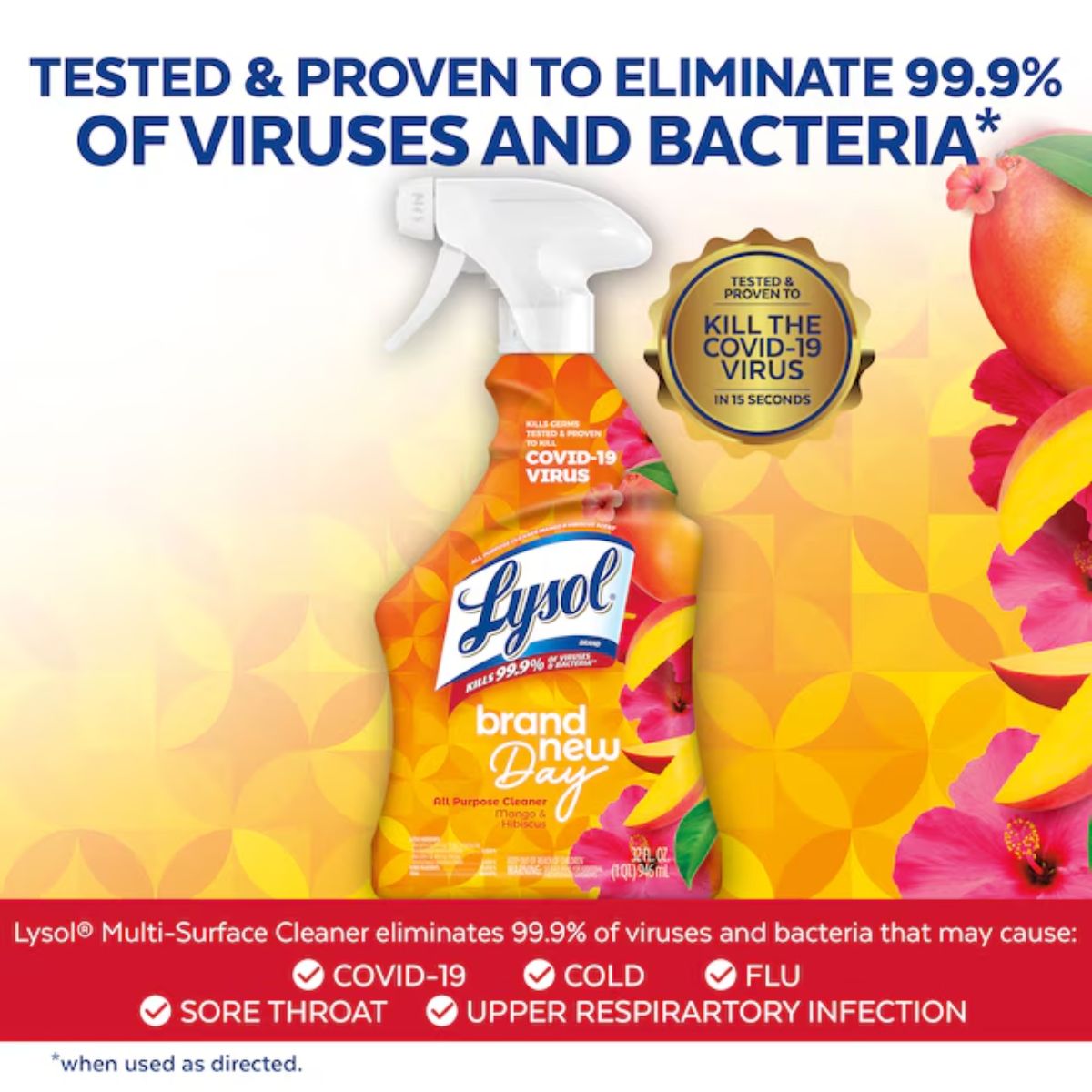 Lysol Brand New Day Mango & Hibiscus Scent Disinfectant 32 oz.