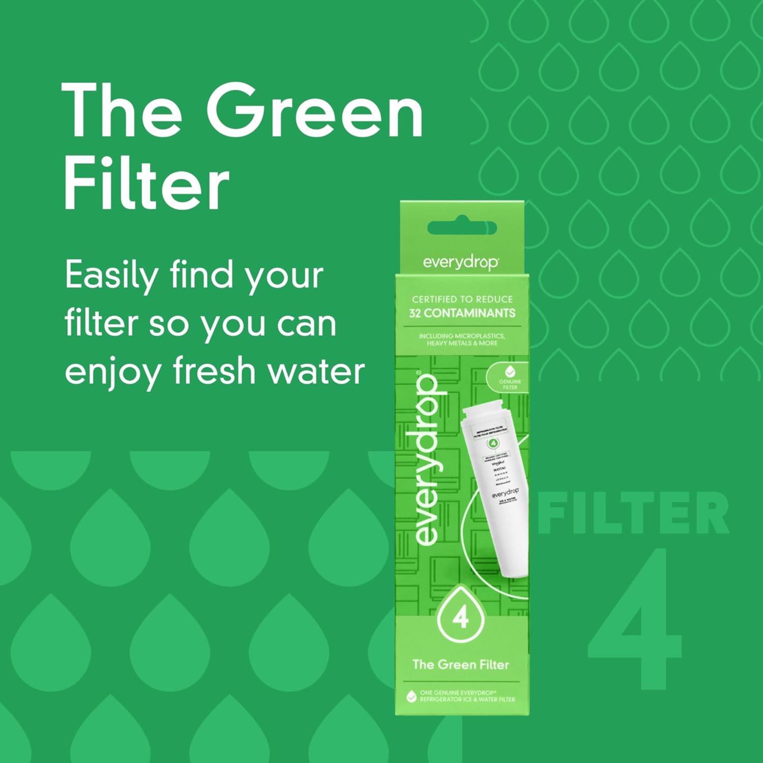 Whirlpool EveryDrop Refrigerator Replacement Filter For Whirlpool Filter 4