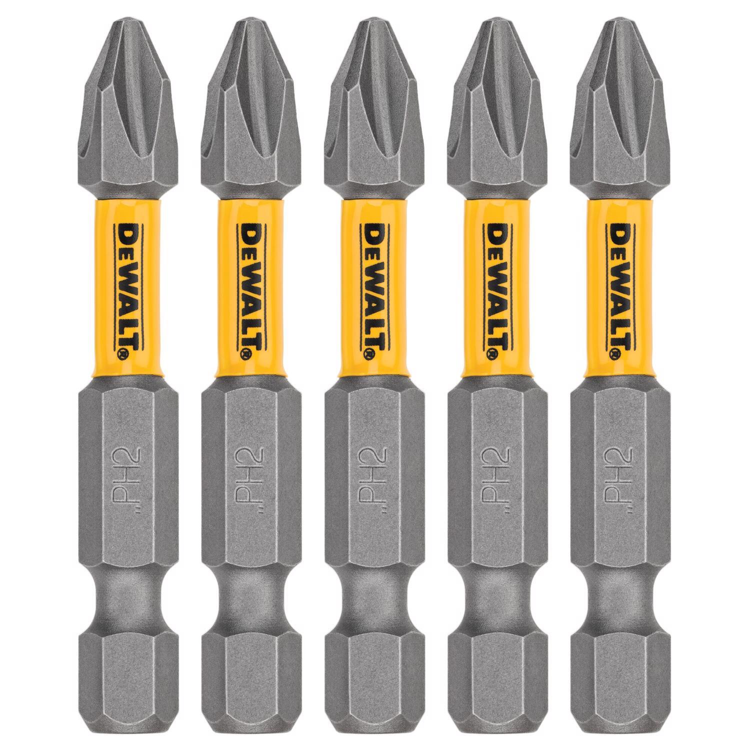 DEWALT Max Fit Phillips #2 X 2 in. L Screwdriver Bit Set Steel 5 pk