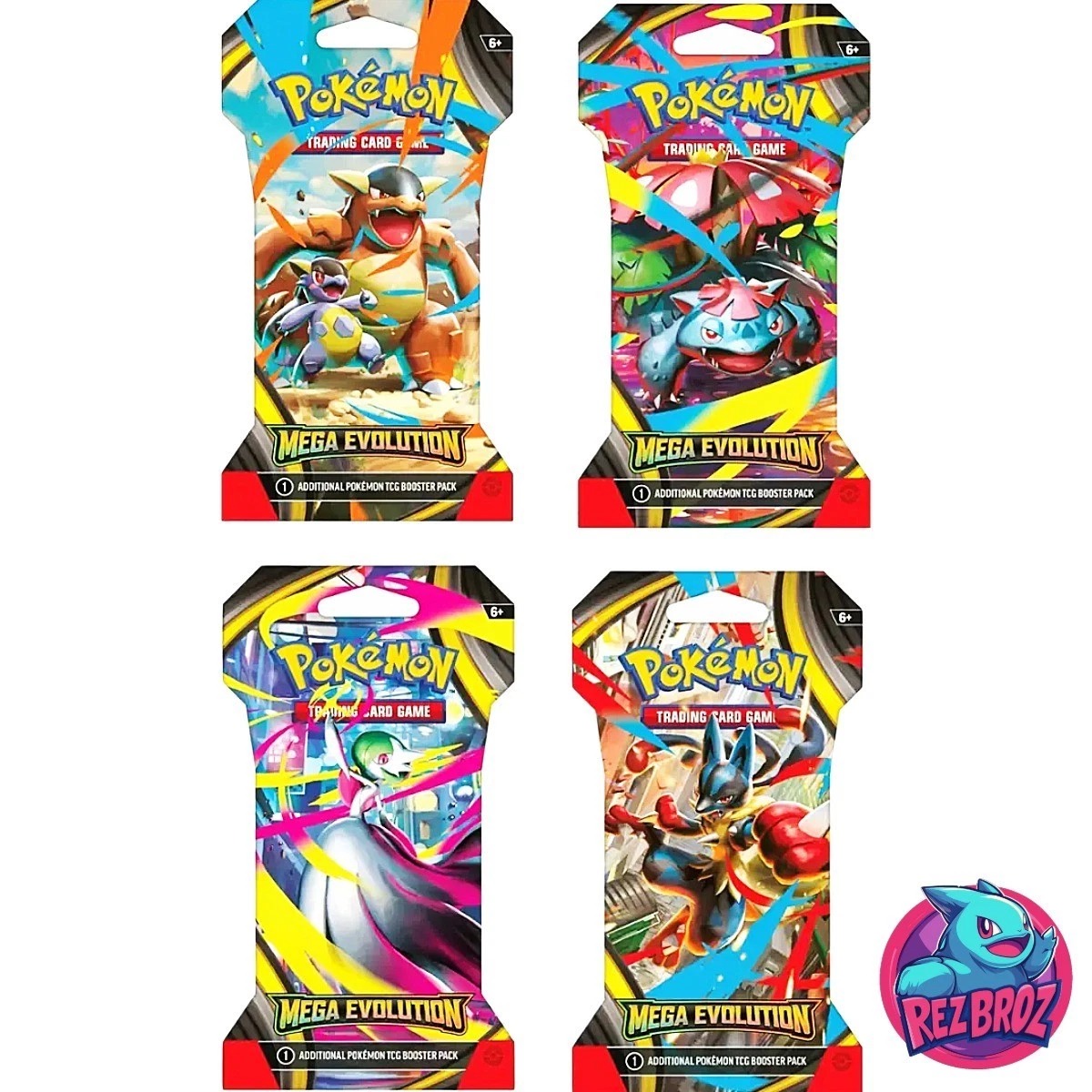 Pokemon - Trading Card Game: Mega Evolution Sleeved Booster - Styles May Vary