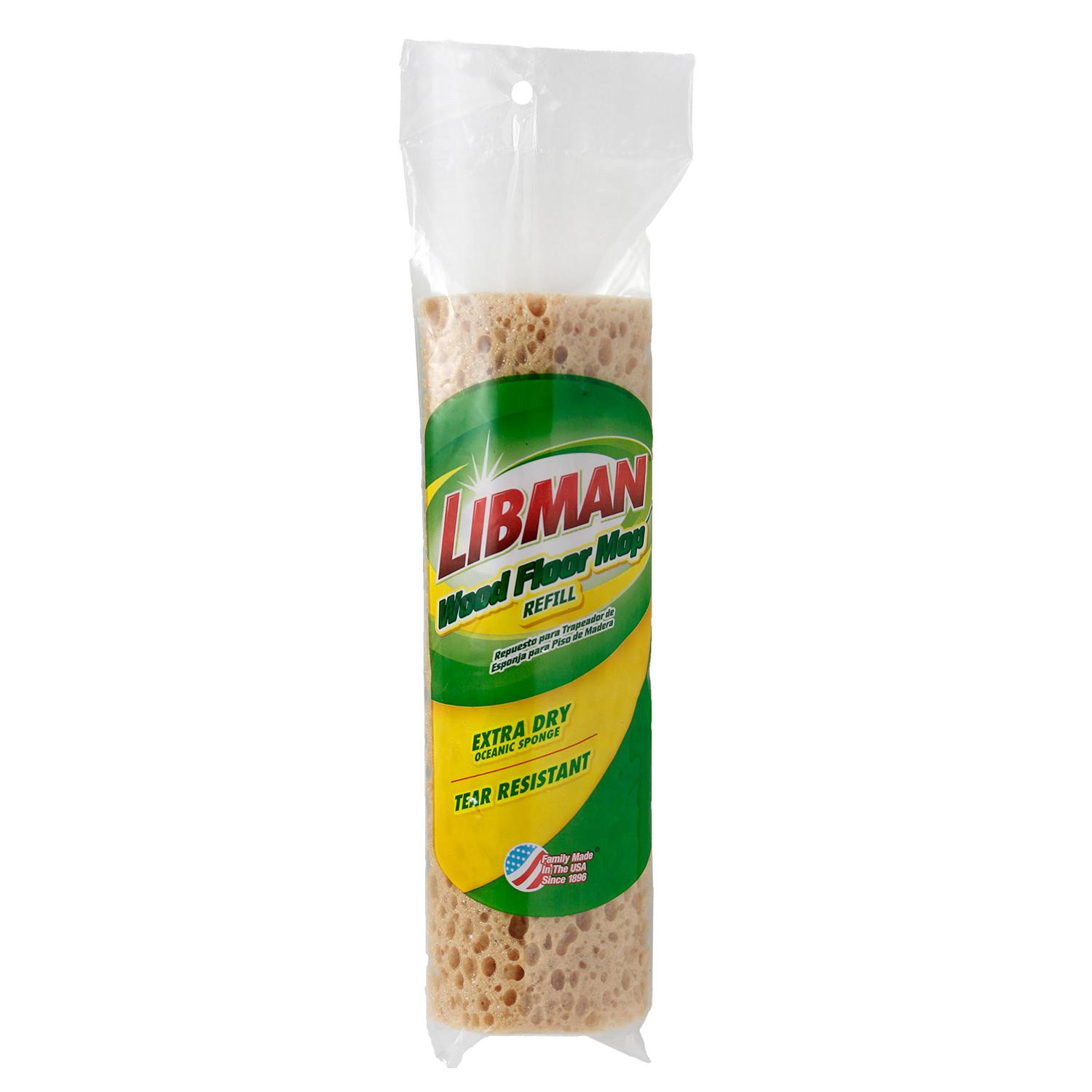 Libman 10 in. Hardwood Floor Sponge Mop Refill 1 pk