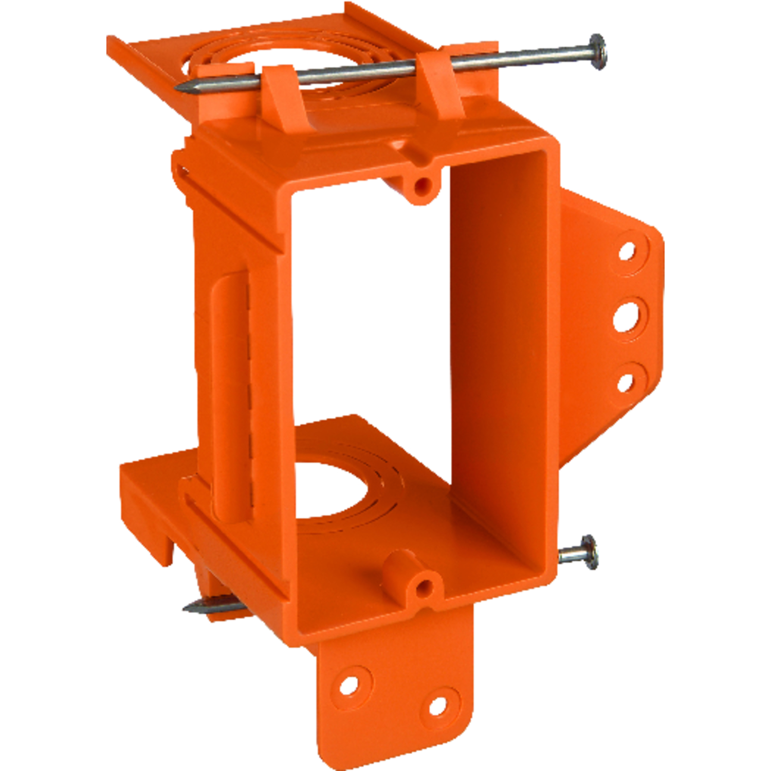 Carlon Rectangle PVC 1 gang Low Voltage Mounting Bracket Orange