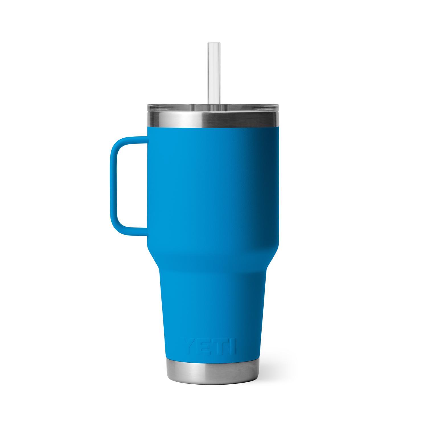 YETI Rambler 35 oz Big Wave Blue BPA Free Straw Mug