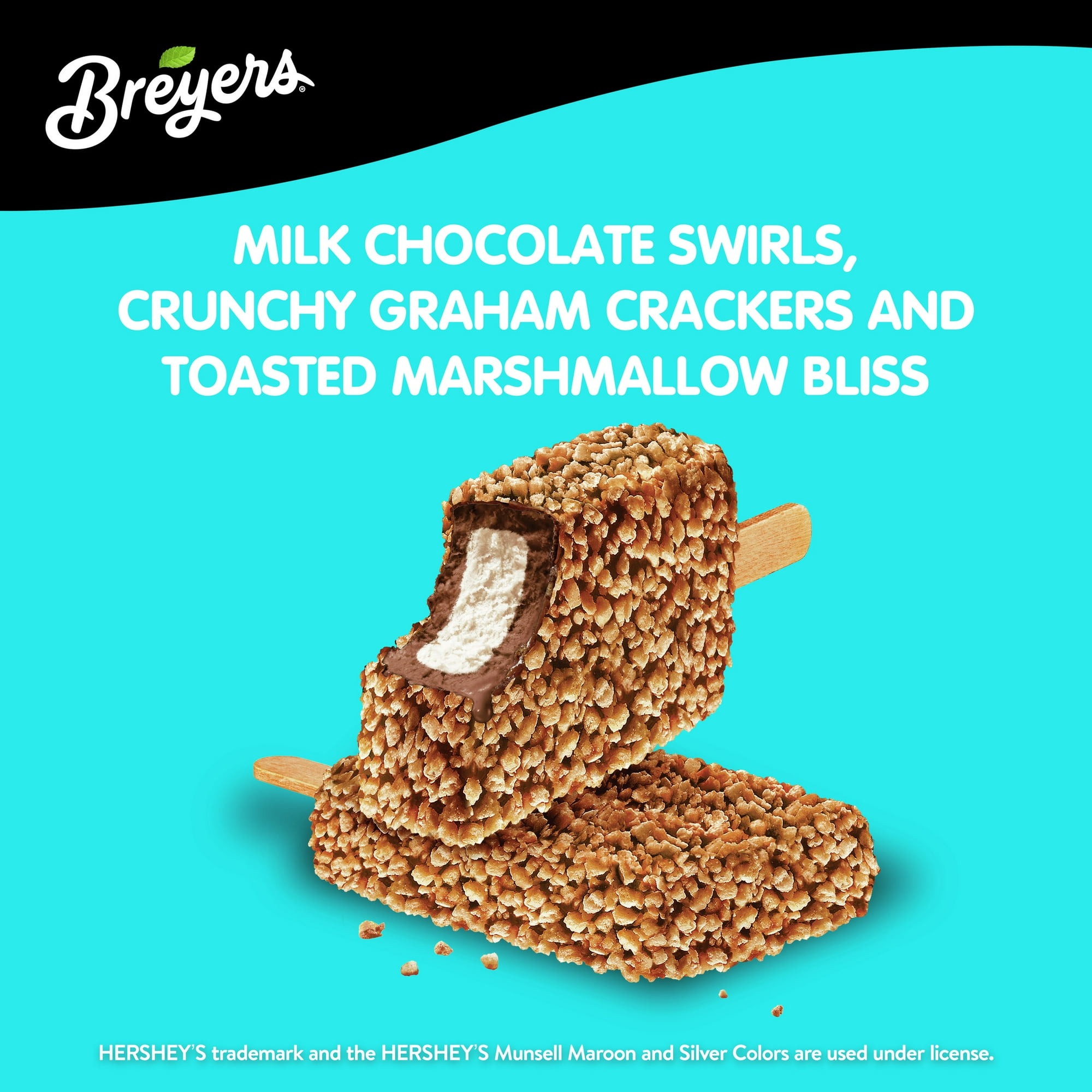 Breyers Campfire Collection S'mores Bar Ice Cream made with Hershey's milk chocolate 18 fl oz 6 Ct