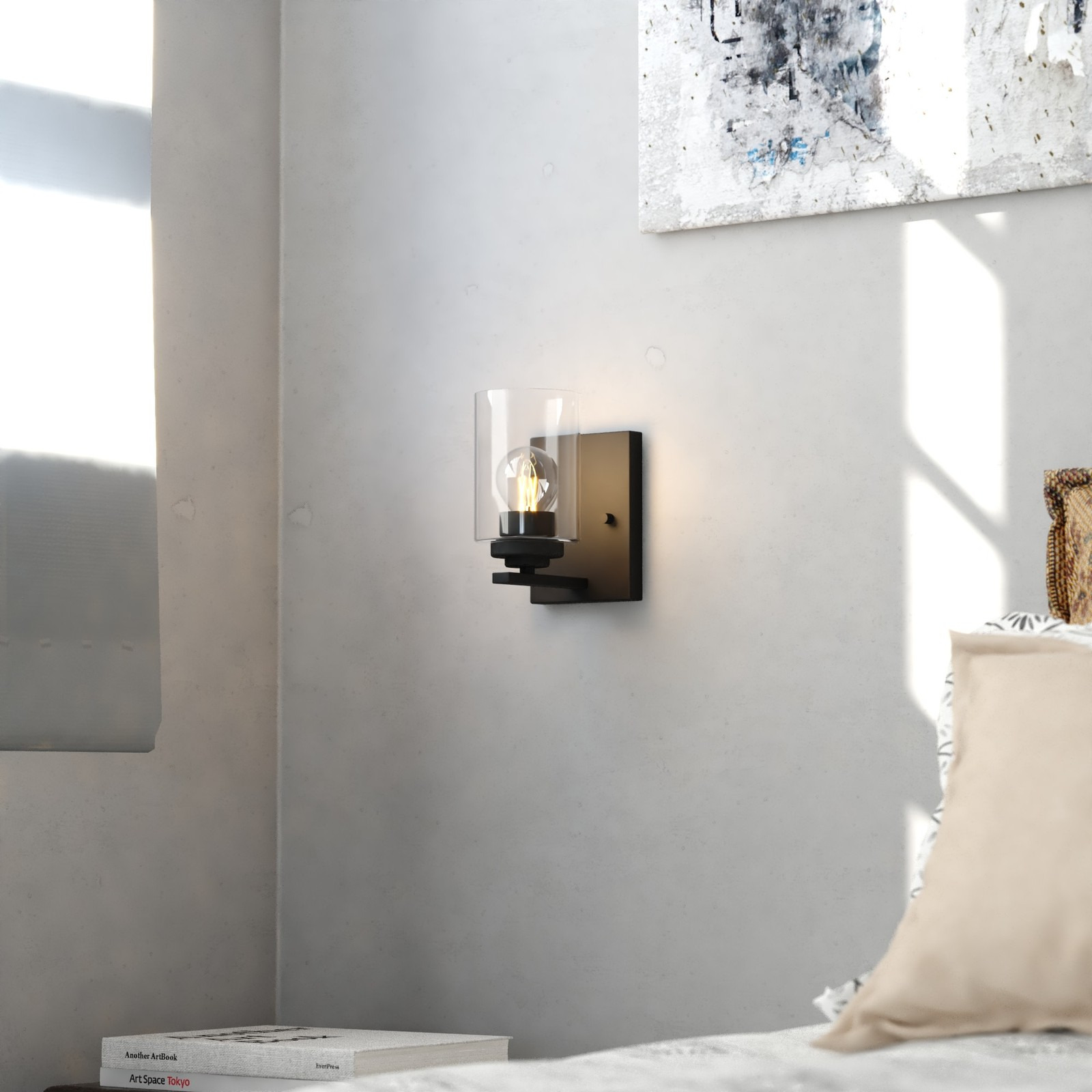 Vaxcel Lighting W0523 Park Ridge 8 in. Tall Bathroom Sconce - Black