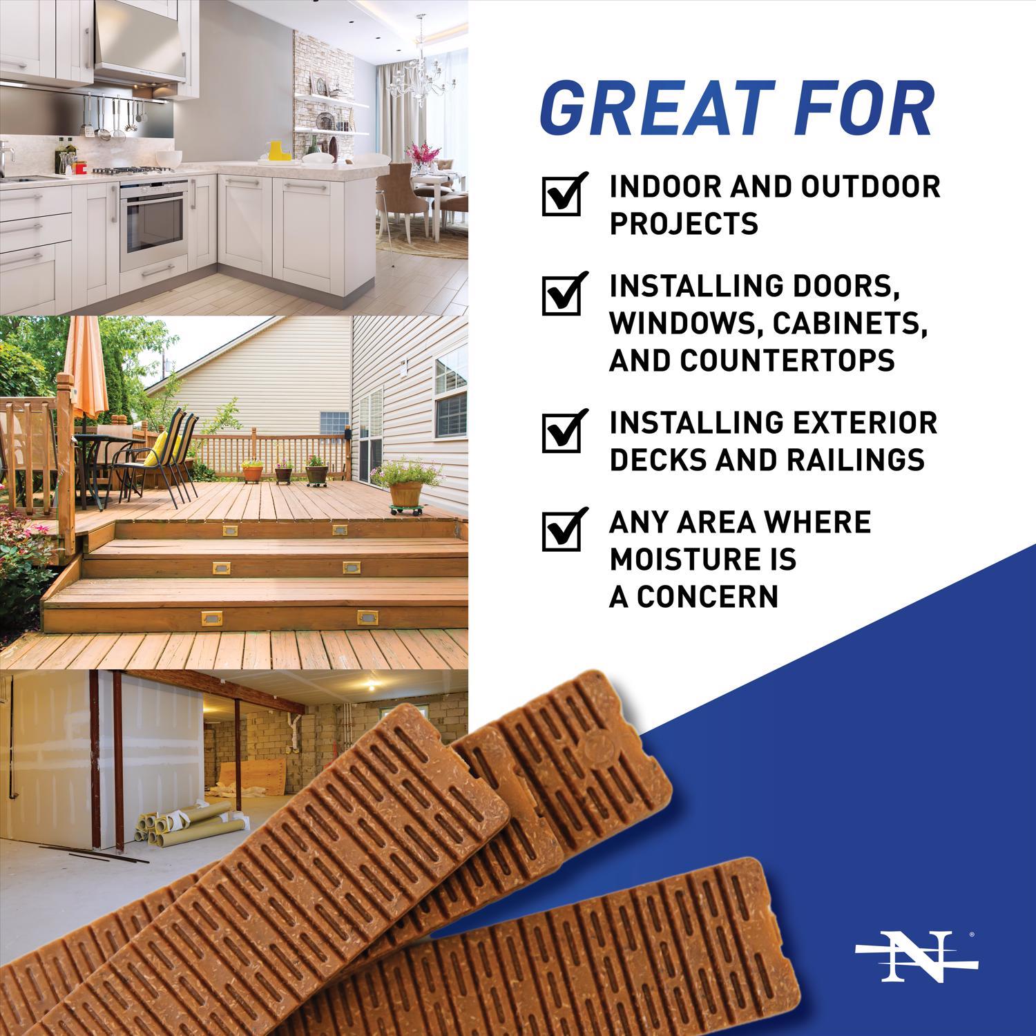Nelson 1.5 in. W X 8 in. L Composite Shim 12 pk | Stine Home +