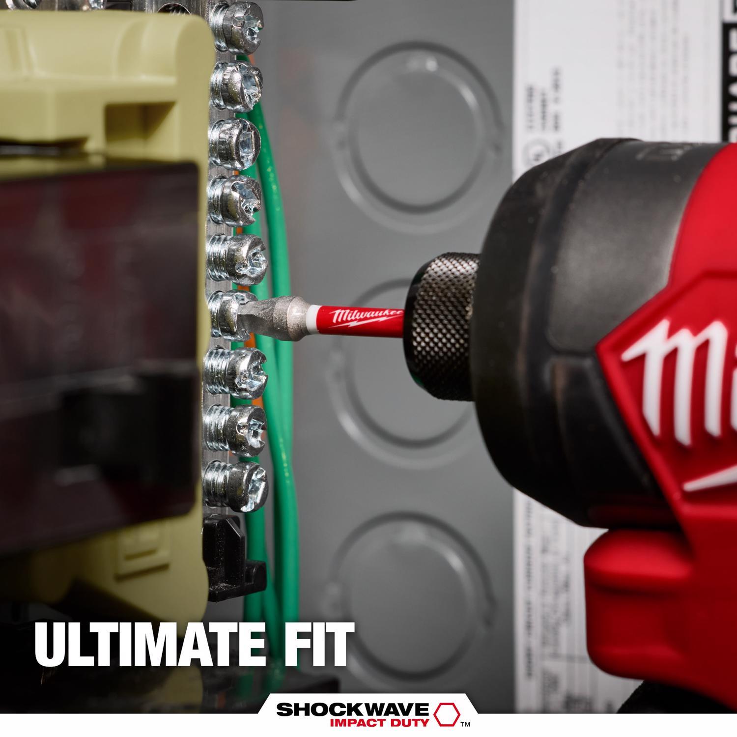 Milwaukee Shockwave Square #1 X 2 in. L Screwdriver Bit Steel 1 pc