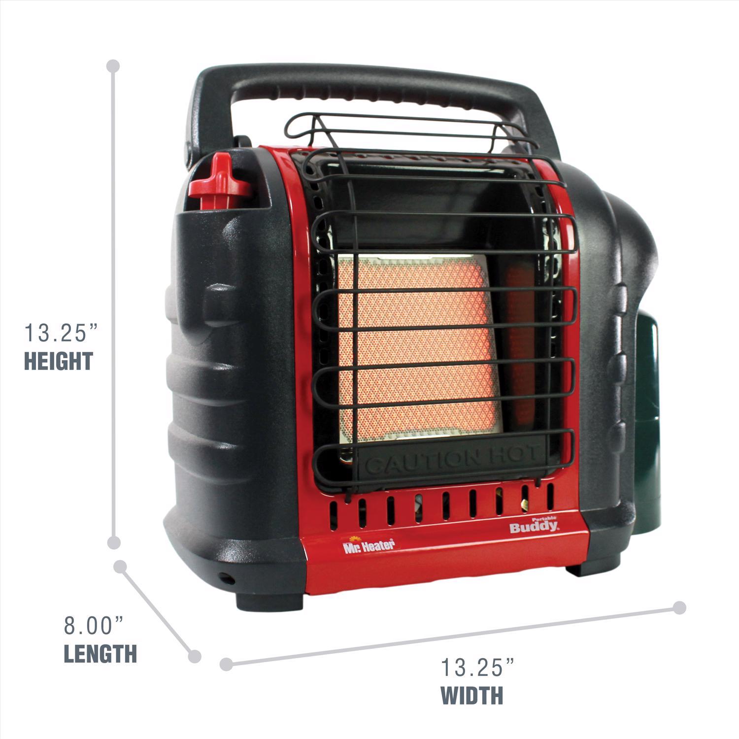 thumbnail image 2 of Mr. Heater F232000 Portable Buddy Propane Heater – 4,000-9,000 BTU, 225 Sq Ft, 6-Hour Timer 2 of 4