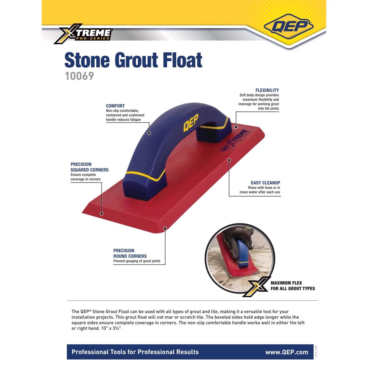 QEP 3.5 in. W X 10 in. L Polypropylene Grout Float 1 pack