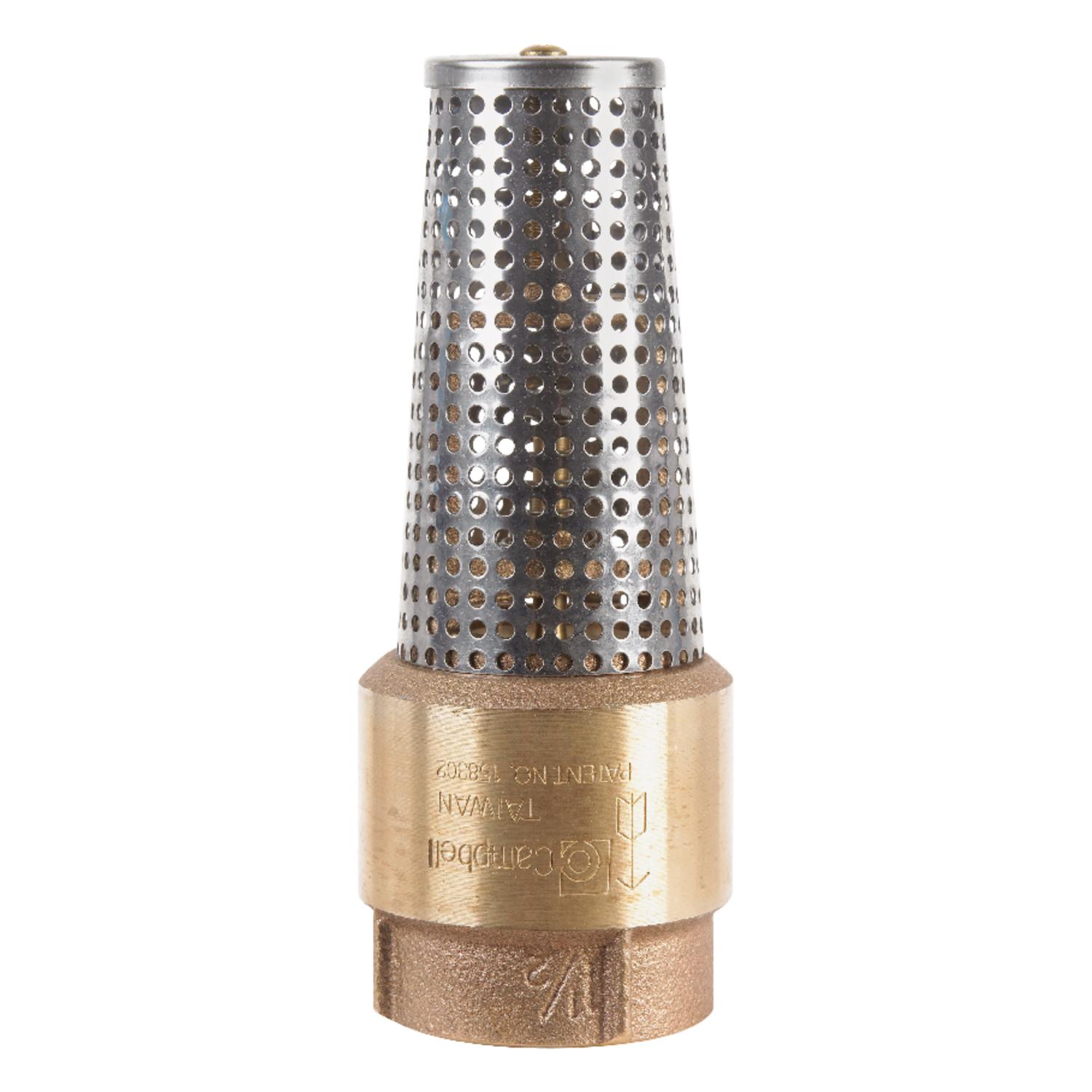 Campbell 1-1/2 in. D X 1-1/2 in. D FNPT x FNPT Brass Foot Valve