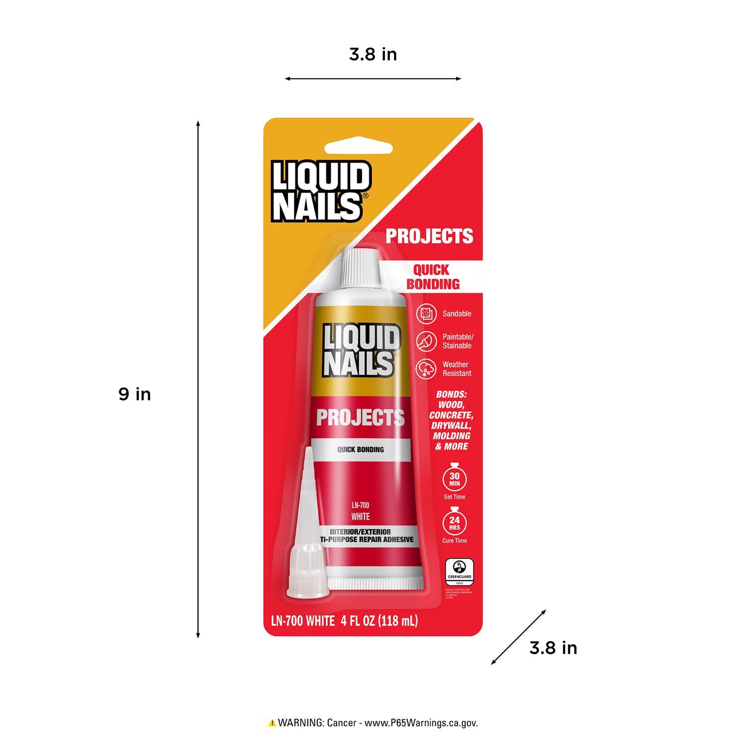 Liquid Nails Small Projects High Strength Latex White Adhesive 4 oz