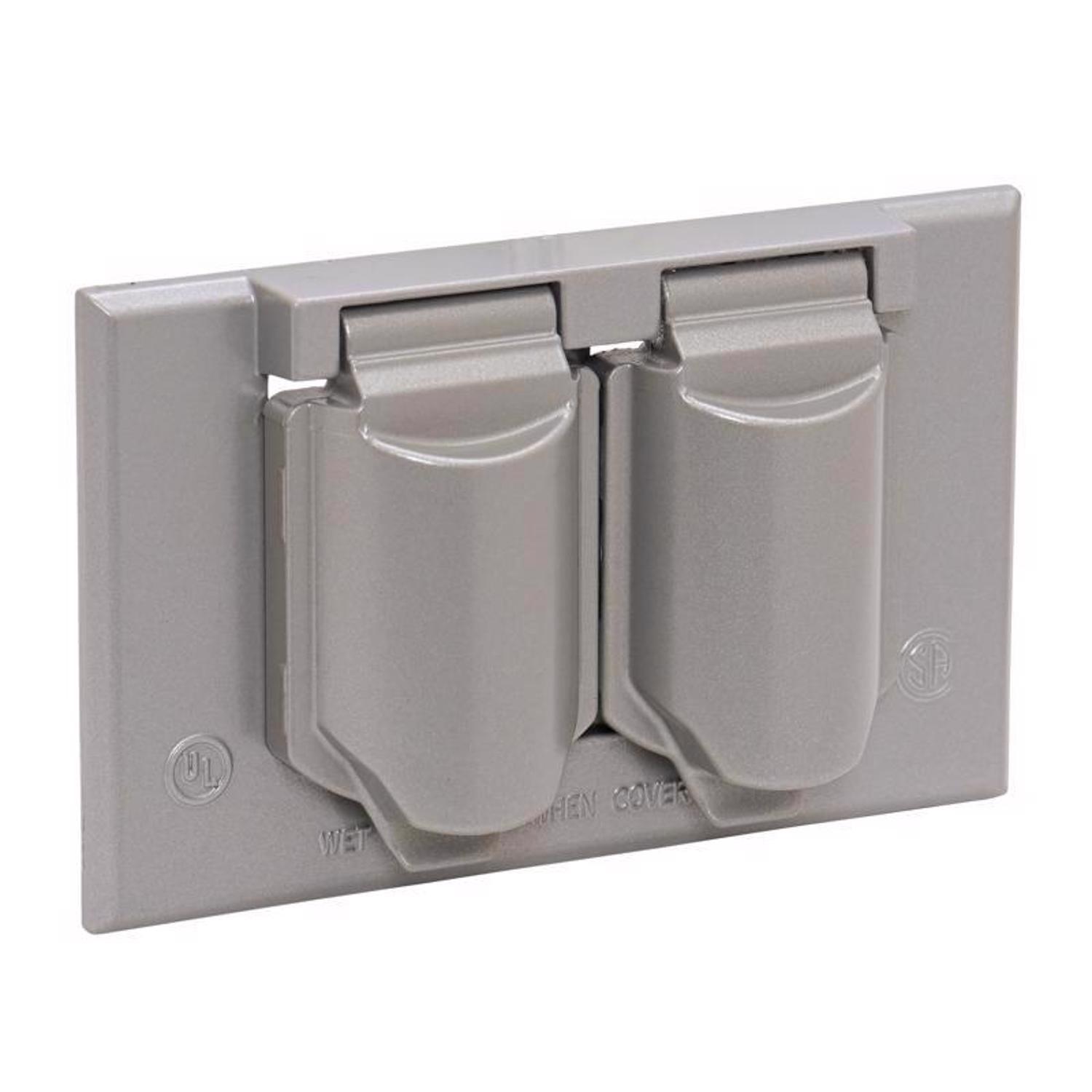 Sigma Engineered Solutions Rectangle Metal 1 gang 2.83 in. H X 4.57 in. W Horizontal Duplex Cover