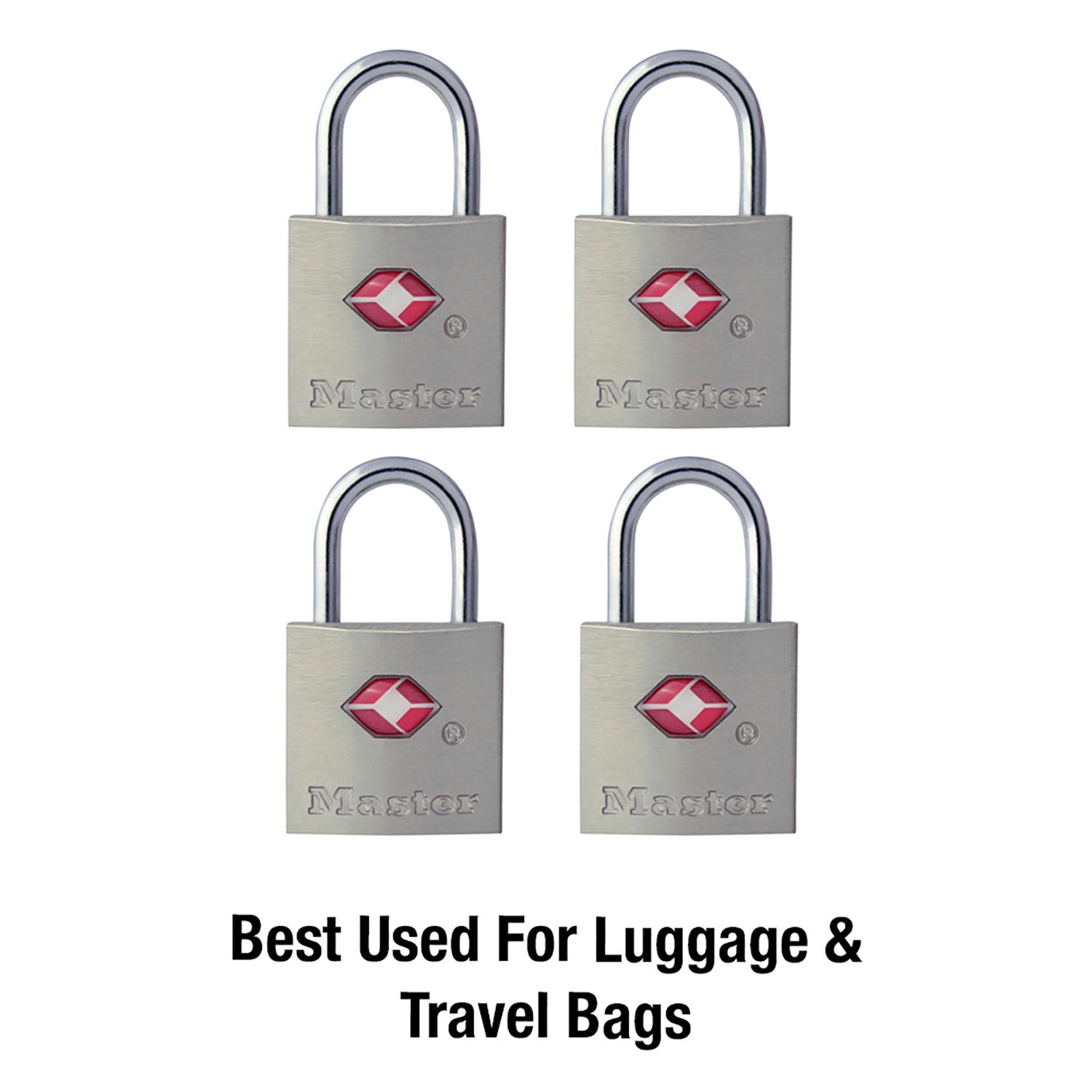 Master Lock 7/8 in. H X 7/16 in. W X 7/8 in. L Steel Key Luggage Lock