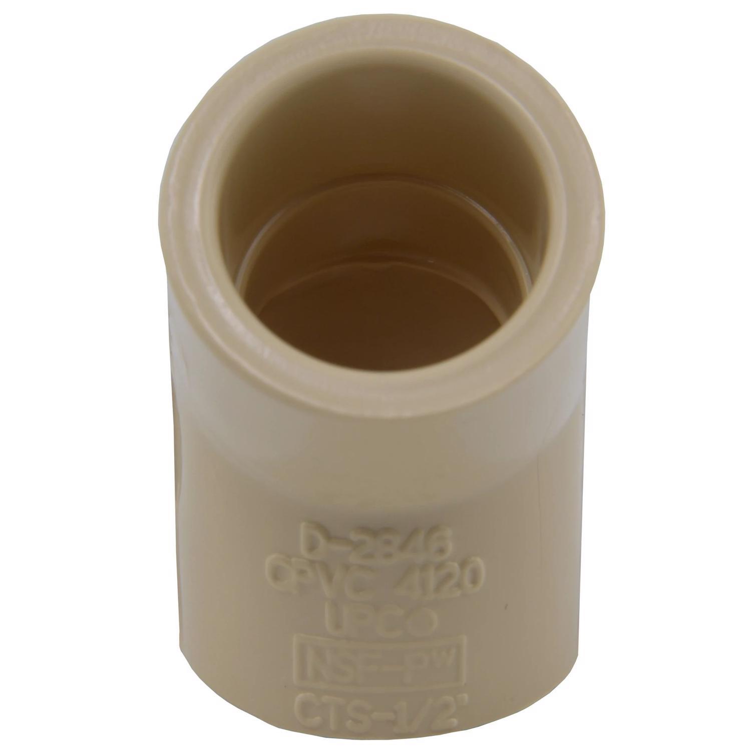 Charlotte Pipe 1/2 in. Socket X 1/2 in. D Socket CPVC 45 Degree Elbow 1 pk