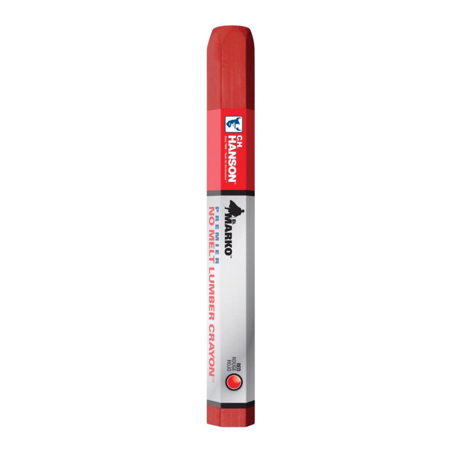 C.H. Hanson 4.5 in. L Lumber Crayon Red 1 pc