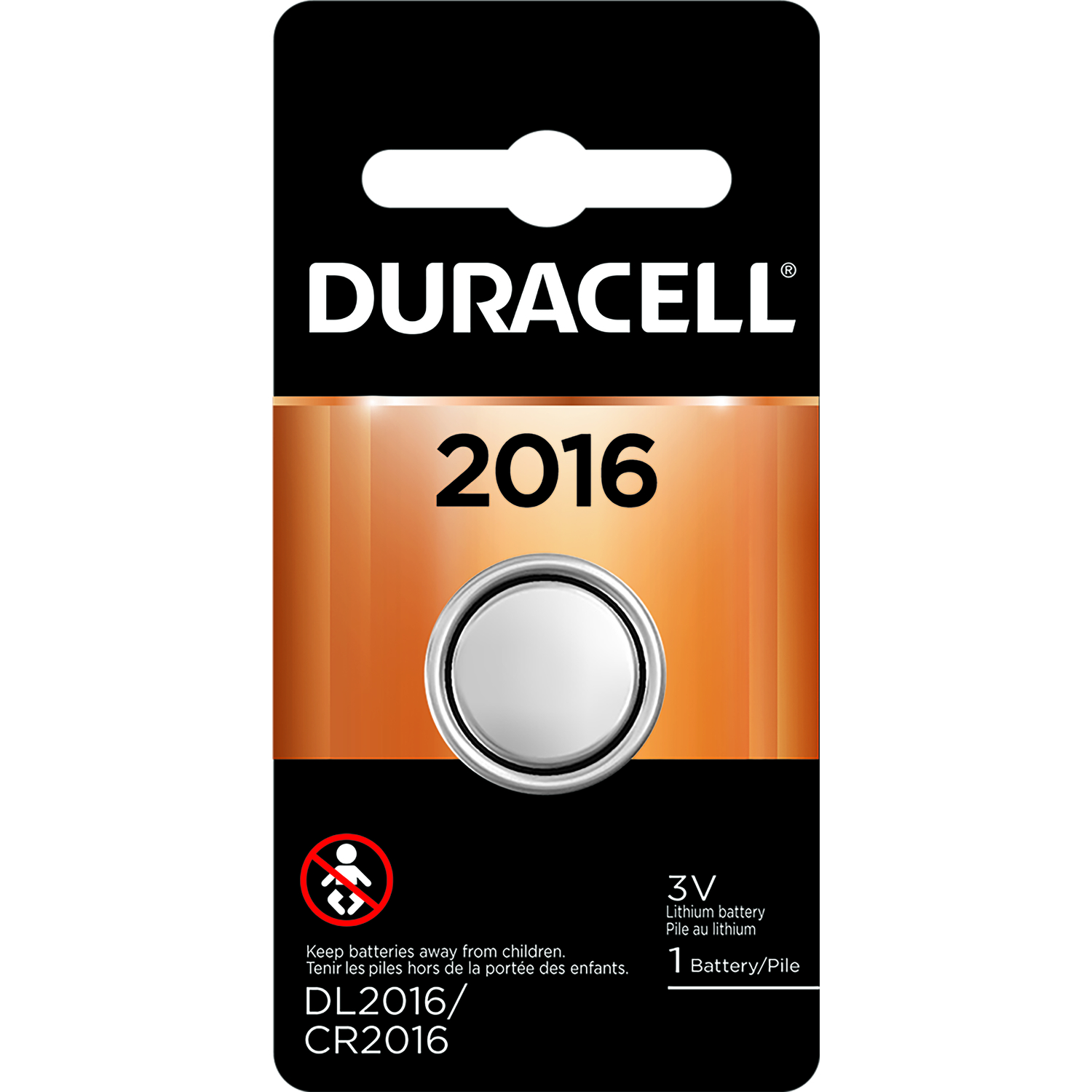 Duracell Lithium Coin 2016 3 V 75 Ah Security and Electronic Battery 1 pk