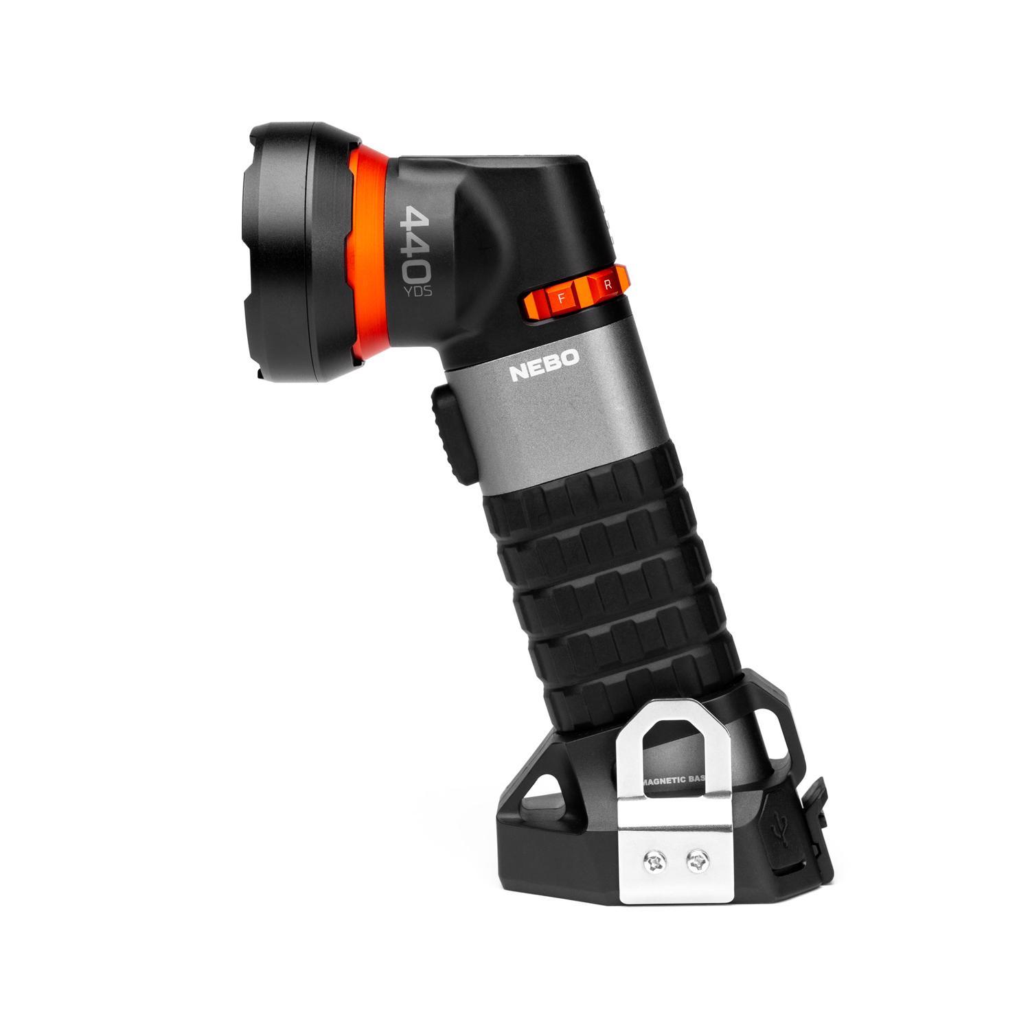 NEBO Luxtreme SL25R 500 lm Black LED Rechargeable Spotlight 18650 Battery