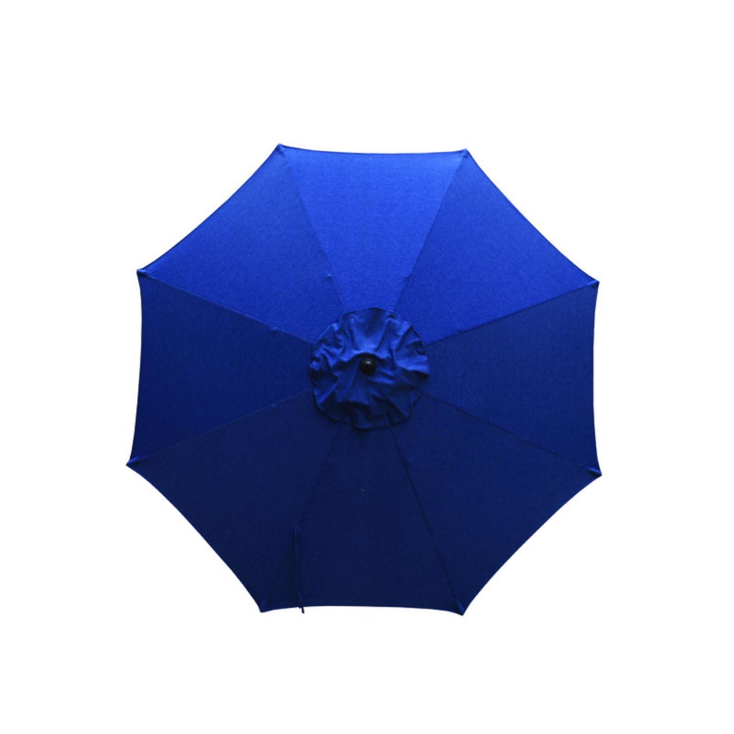 Living Accents 9 ft. Tiltable Navy Blue Market Umbrella