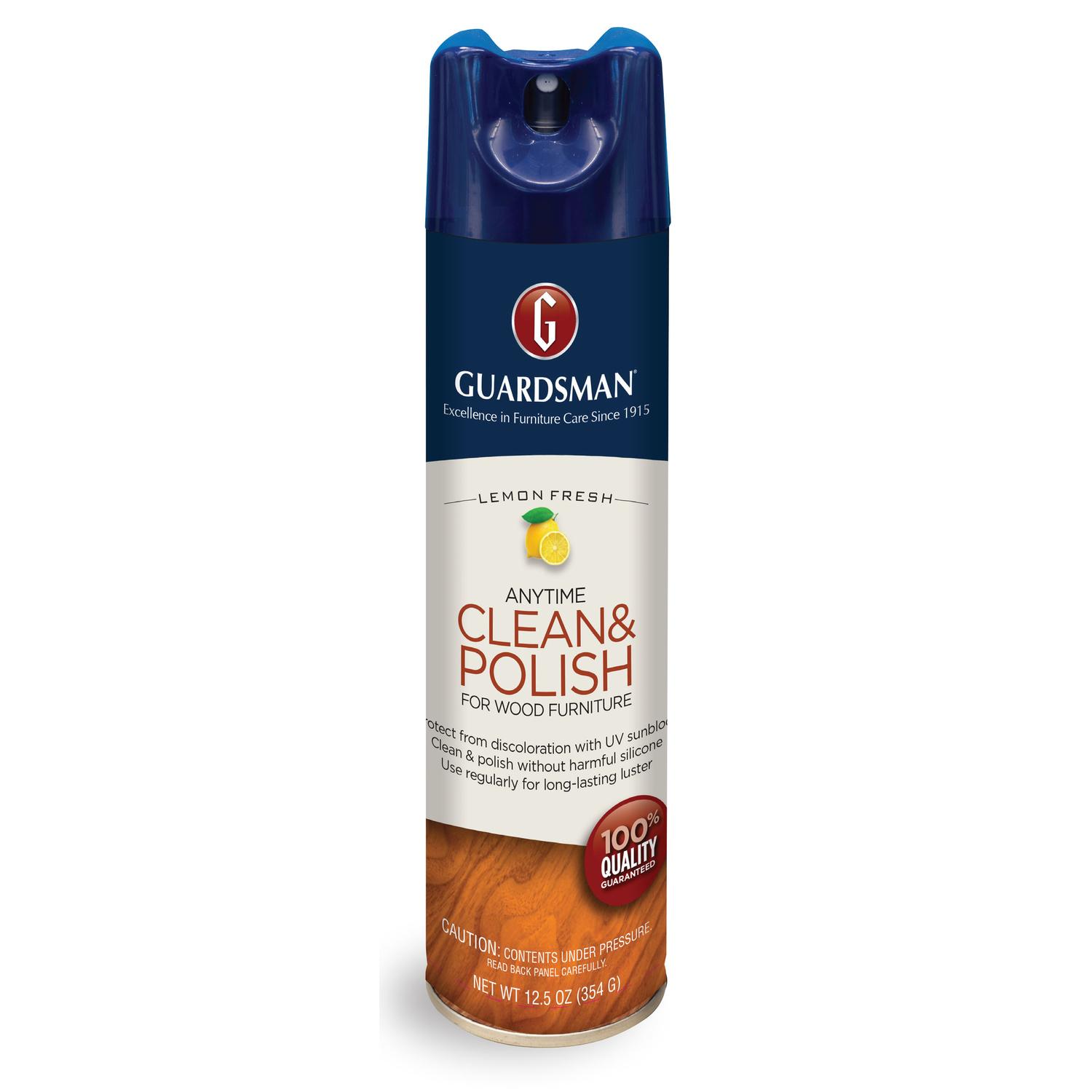 Guardsman Anytime Clean & Polish Lemon Scent Furniture Cleaner and Polish 12.5 oz Spray