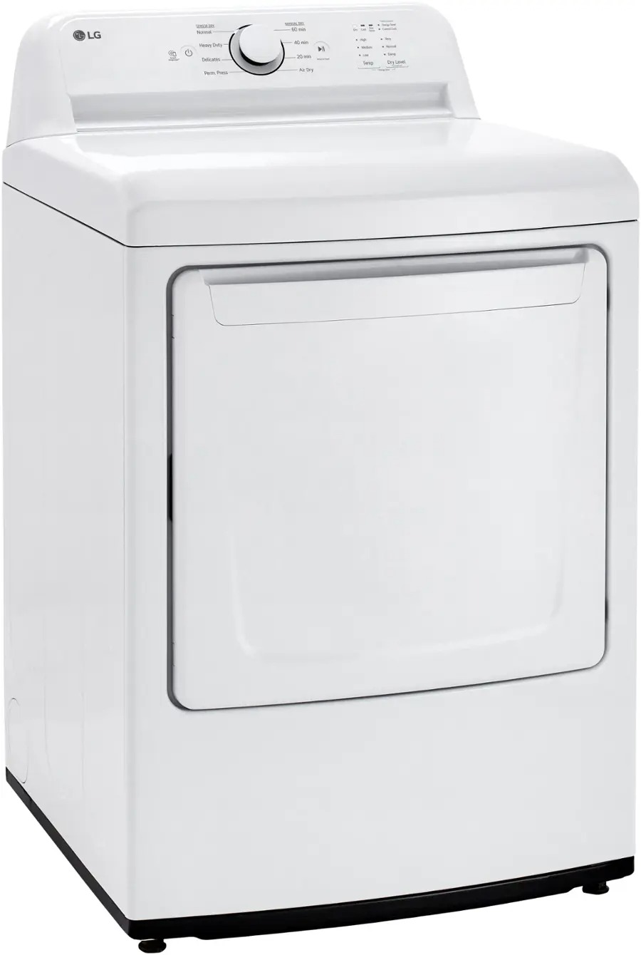 LG - 7.3 Cu. Ft. Electric Dryer with Sensor Dry - White