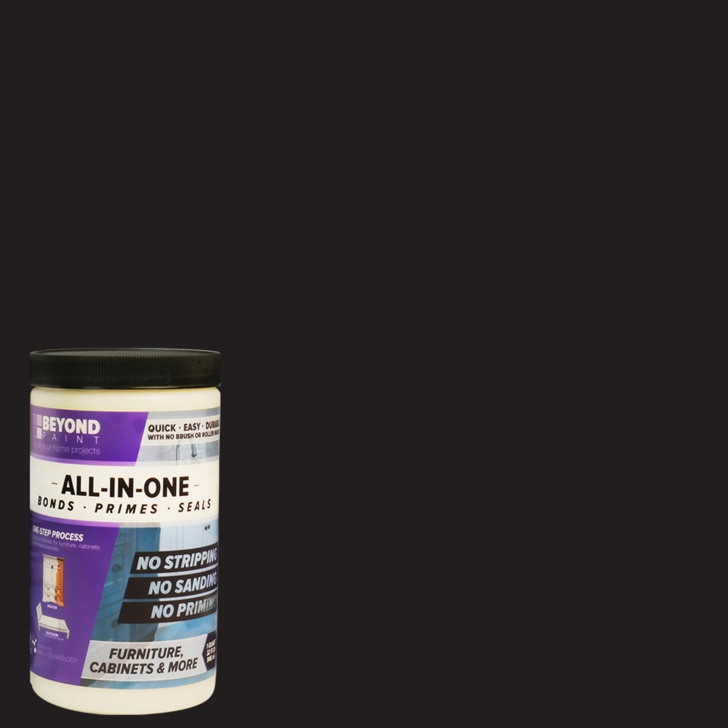 Beyond Paint Matte Licorice Water-Based Paint Exterior and Interior 1 qt