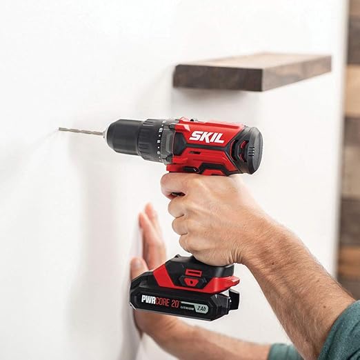 SKIL 20V 1/2 in. Cordless Drill Driver Includes 2.0Ah PWR CORE 20 Lithium Battery and Charger