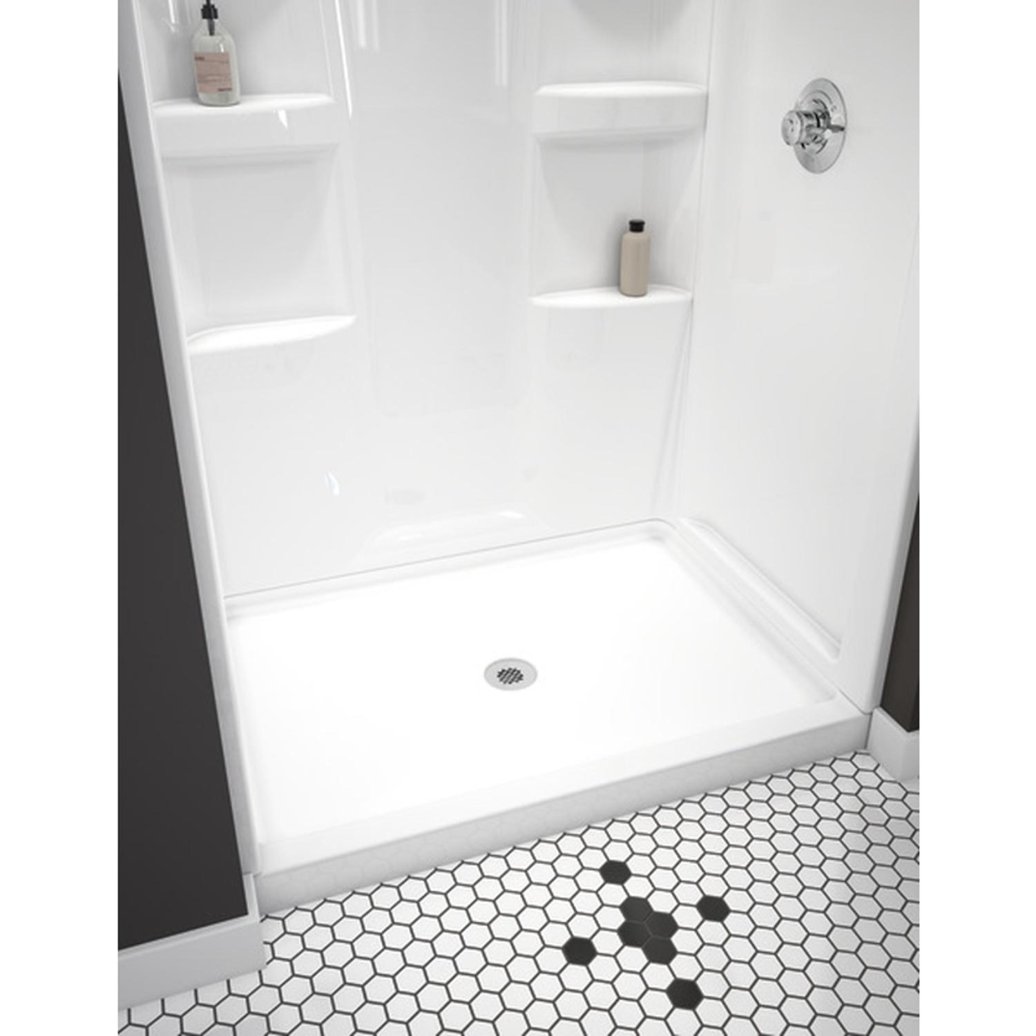 Delta Hycroft 4.5 in. H X 34 in. W X 48 in. L White Shower Base