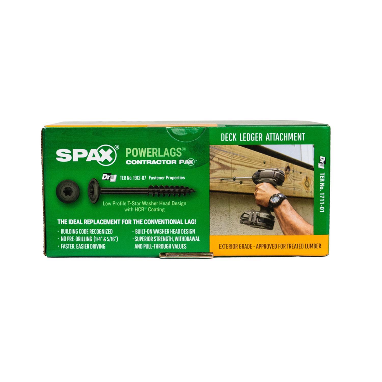 SPAX PowerLags 5/16 in. in. X 4 in. L T-40 Washer Head Serrated Structural Screws