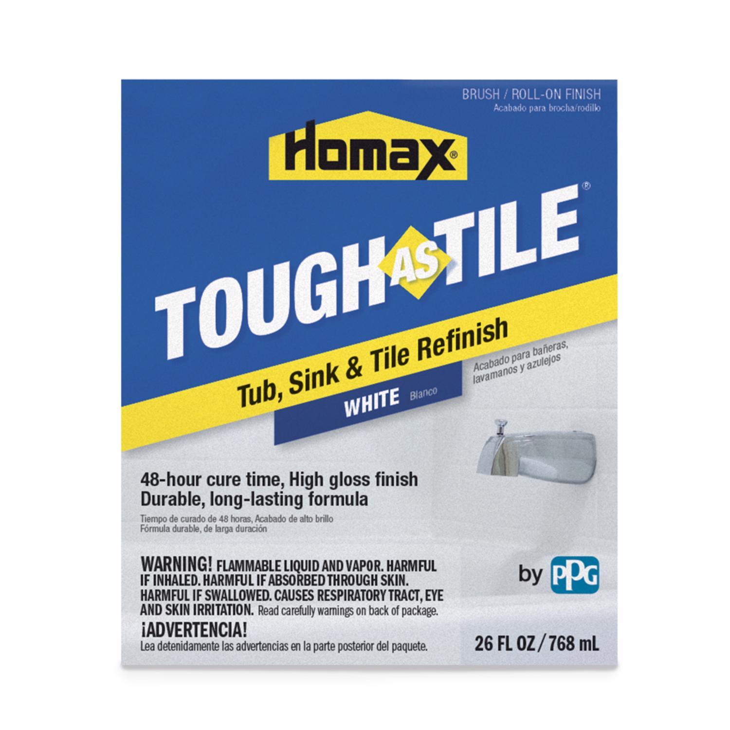 Homax Tough As Tile Gloss White Tub and Tile Refinishing Epoxy Interior 26 oz