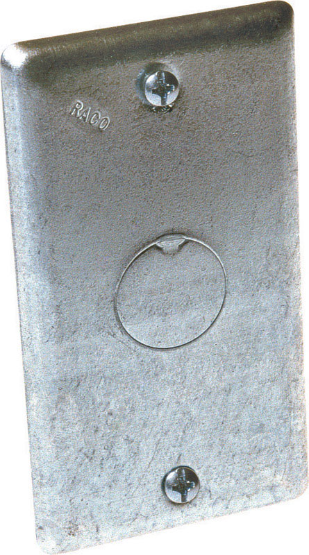 Raco Rectangle Steel 1 gang Box Cover
