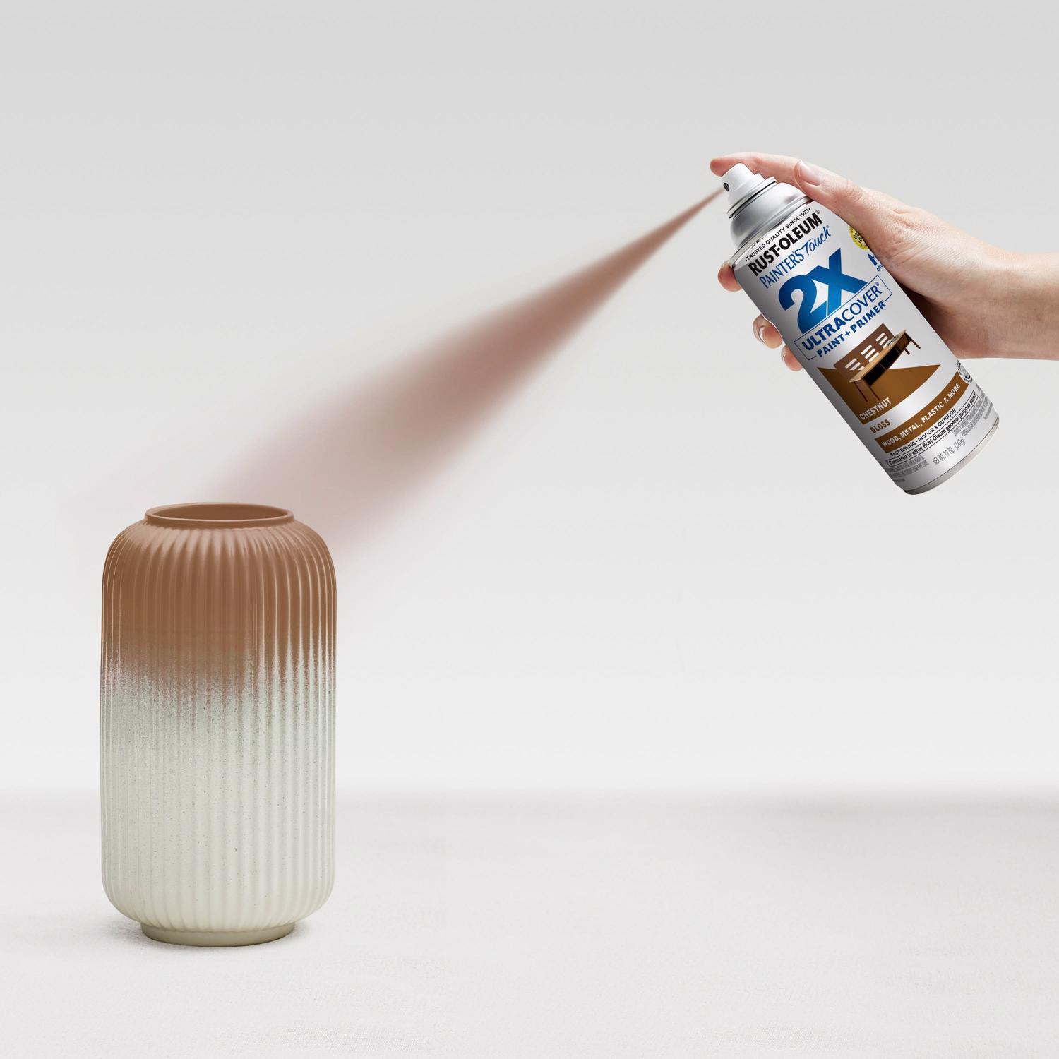 Rust-Oleum Painter's Touch 2X Ultra Cover Gloss Chestnut Paint+Primer Spray Paint 12 oz