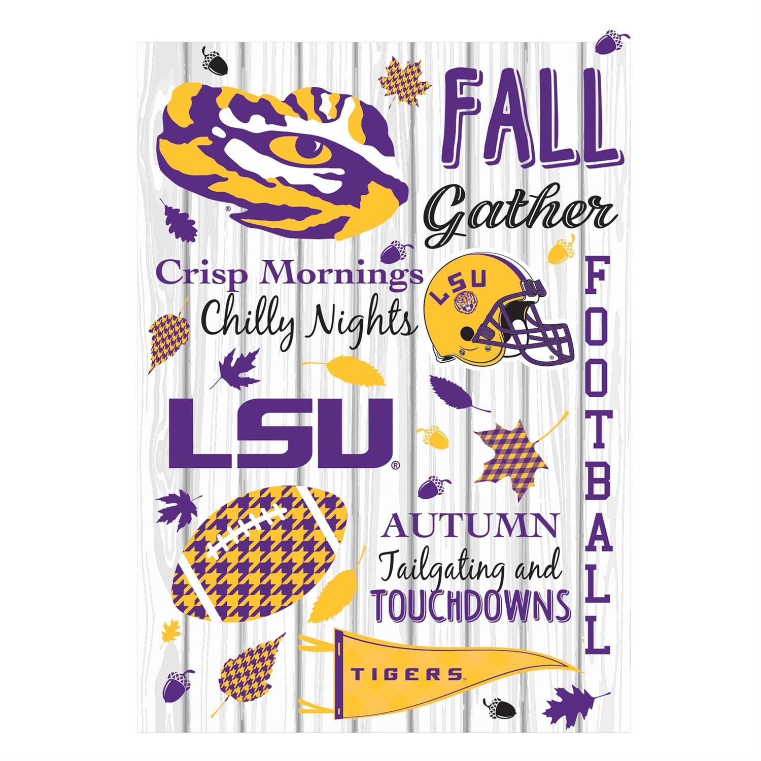 Evergreen Louisiana State University, Moire Flag, House Size, Fall Seasonal