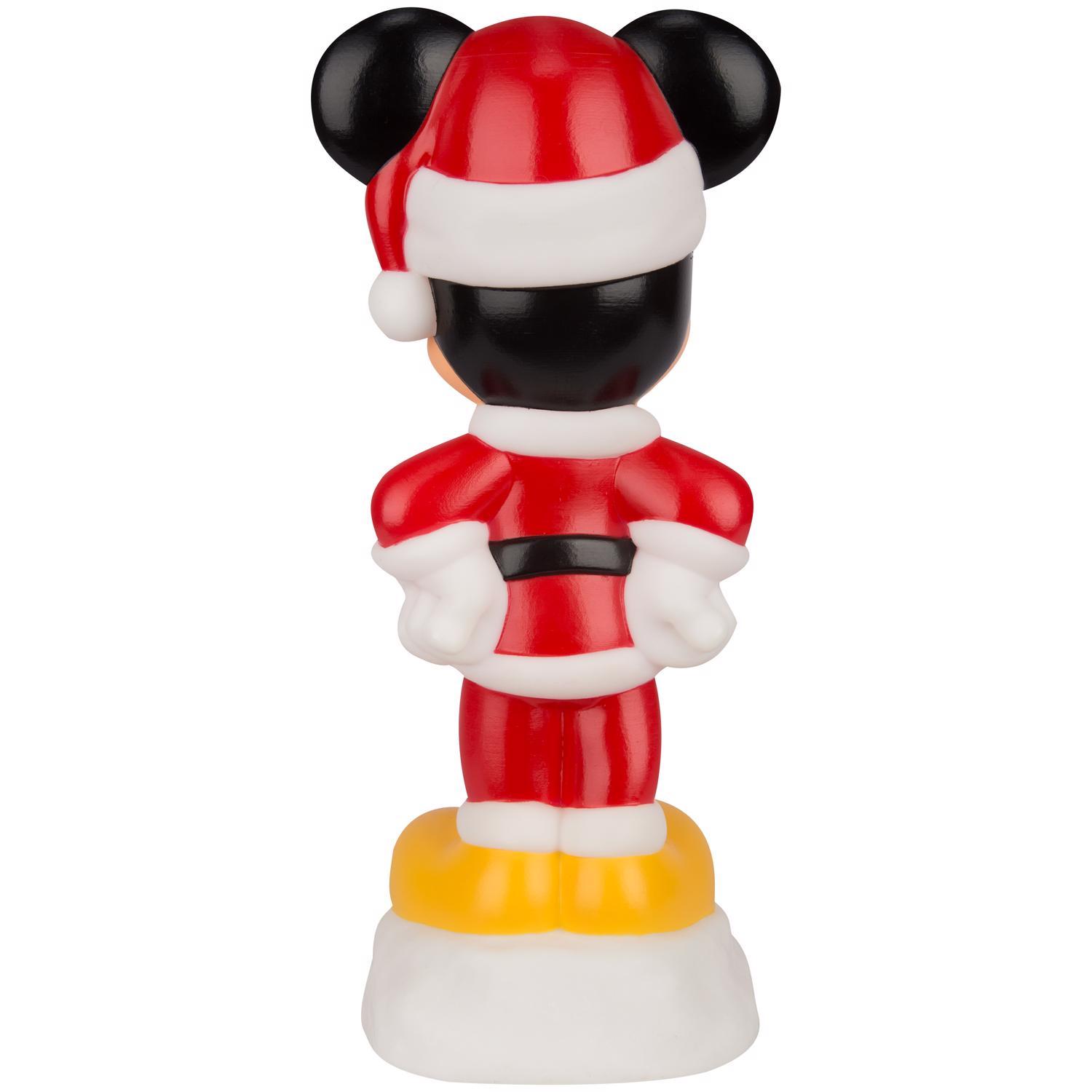 Disney LED Multicolored Mickey Mouse Santa Blow Mold Table Decor 14 in.