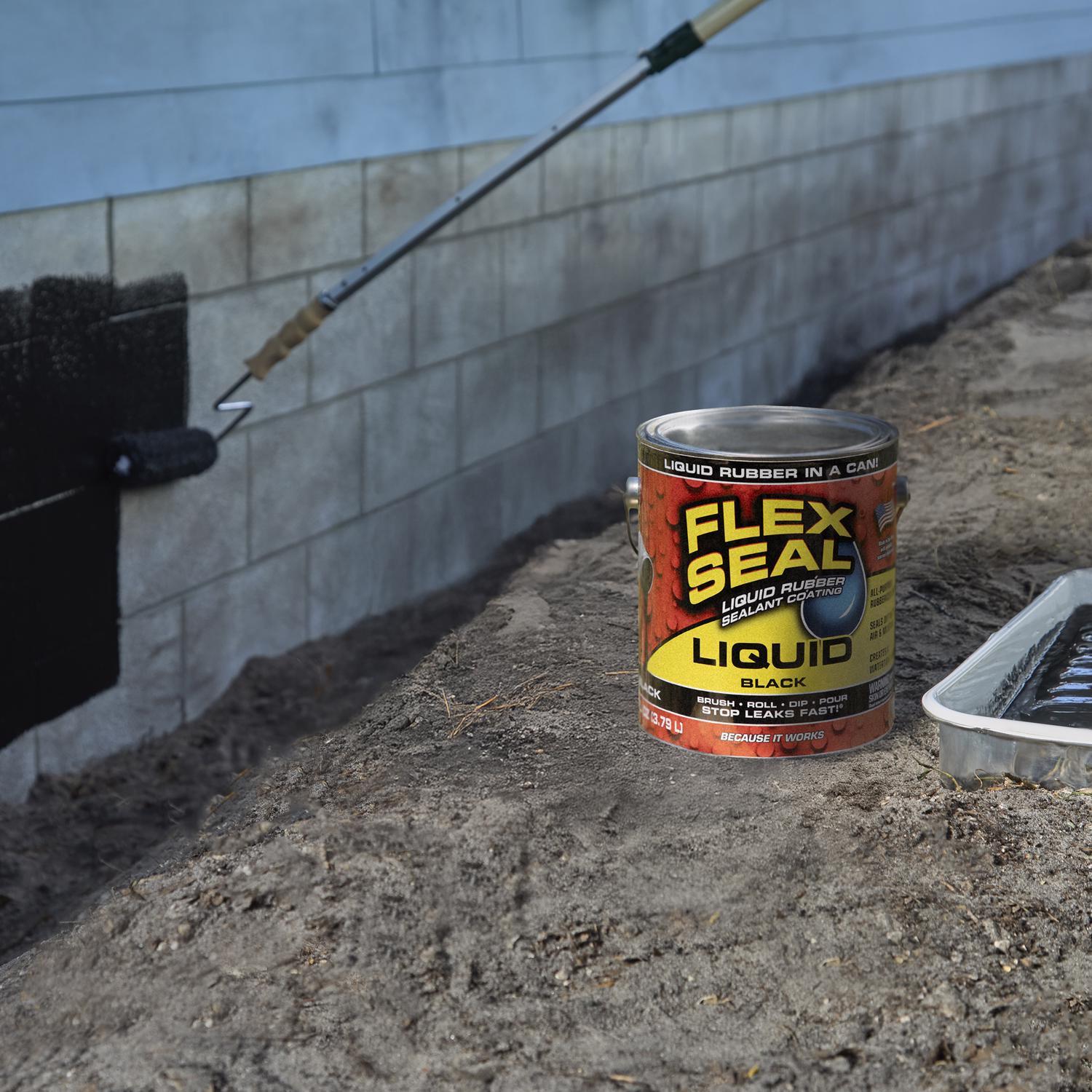 Flex Seal Family of Products Flex Seal Black Liquid Rubber Sealant Coating 1 gal