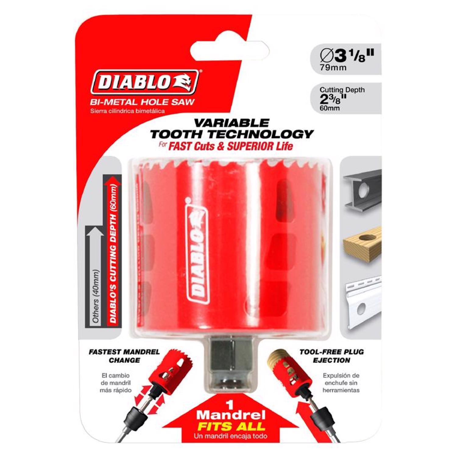 Diablo Snap-Lock Plus 3 in. Bi-Metal Hole Saw 1 pc