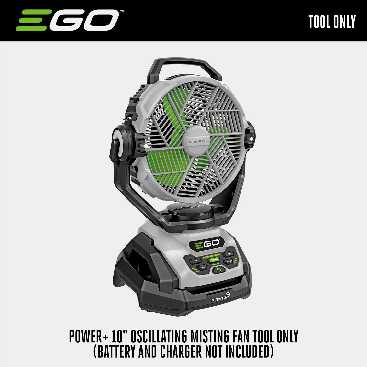 EGO Power+ 19.49 in. H 5 speed Oscillating Misting Fan Remote Control