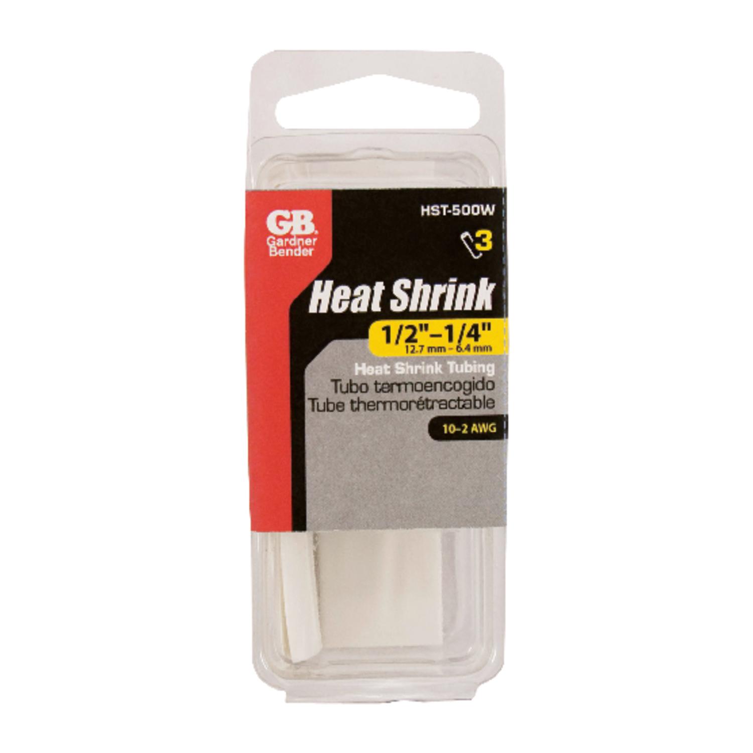 Gardner Bender 1/2 in. D Heat Shrink Tubing White 3 pk