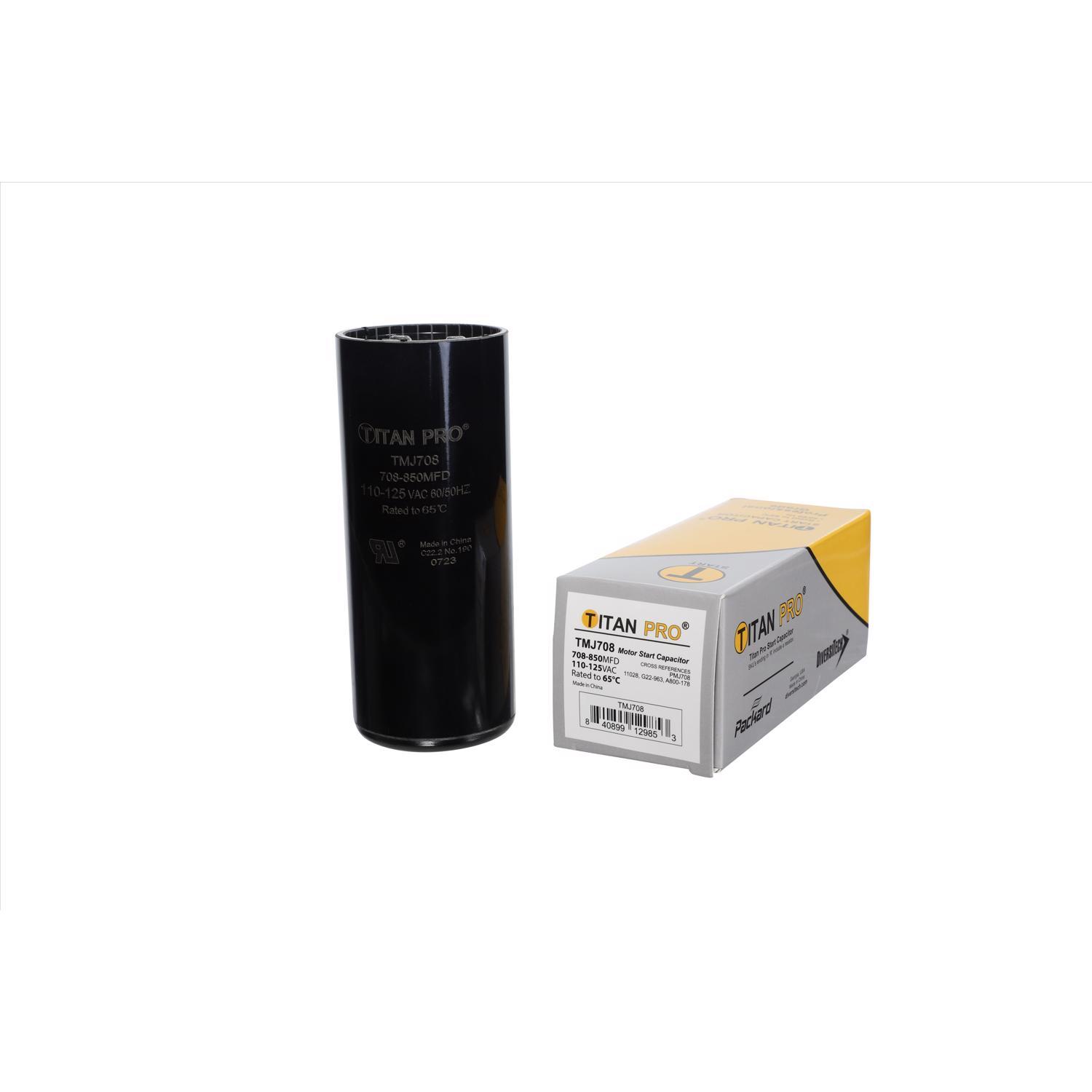 Titan Pro 708-850 MFD 125 V Round Start Capacitor