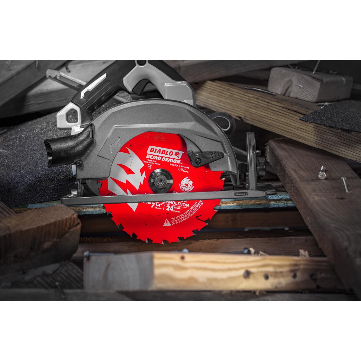 Diablo Demo Demon 7-1/4 in. D X 5/8 in. TiCo Hi-Density Carbide Circular Saw Blade 24 teeth 1 pk