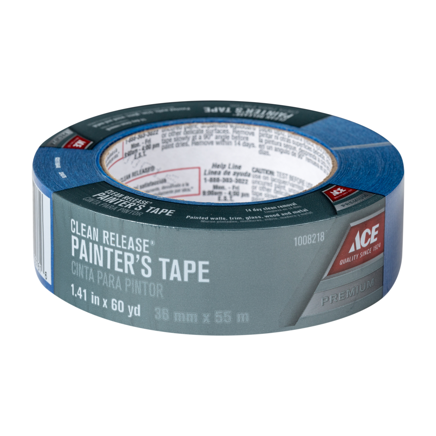 Ace Clean Release 1.41 in. W X 60 yd L Blue Medium Strength Painter's Tape 1 pk