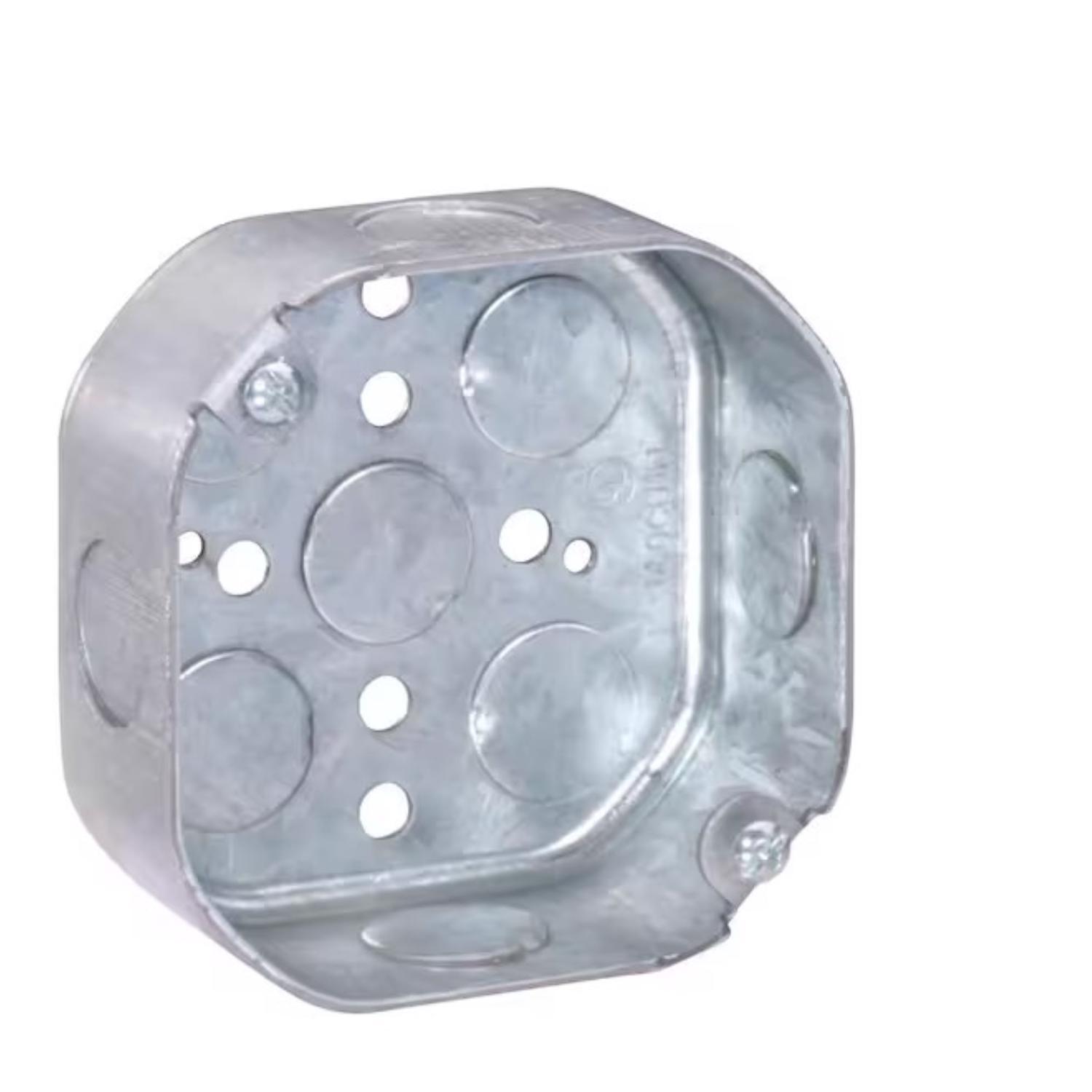 Southwire Old Work 14 cu in Octagon Galvanized Steel Box Mount Silver