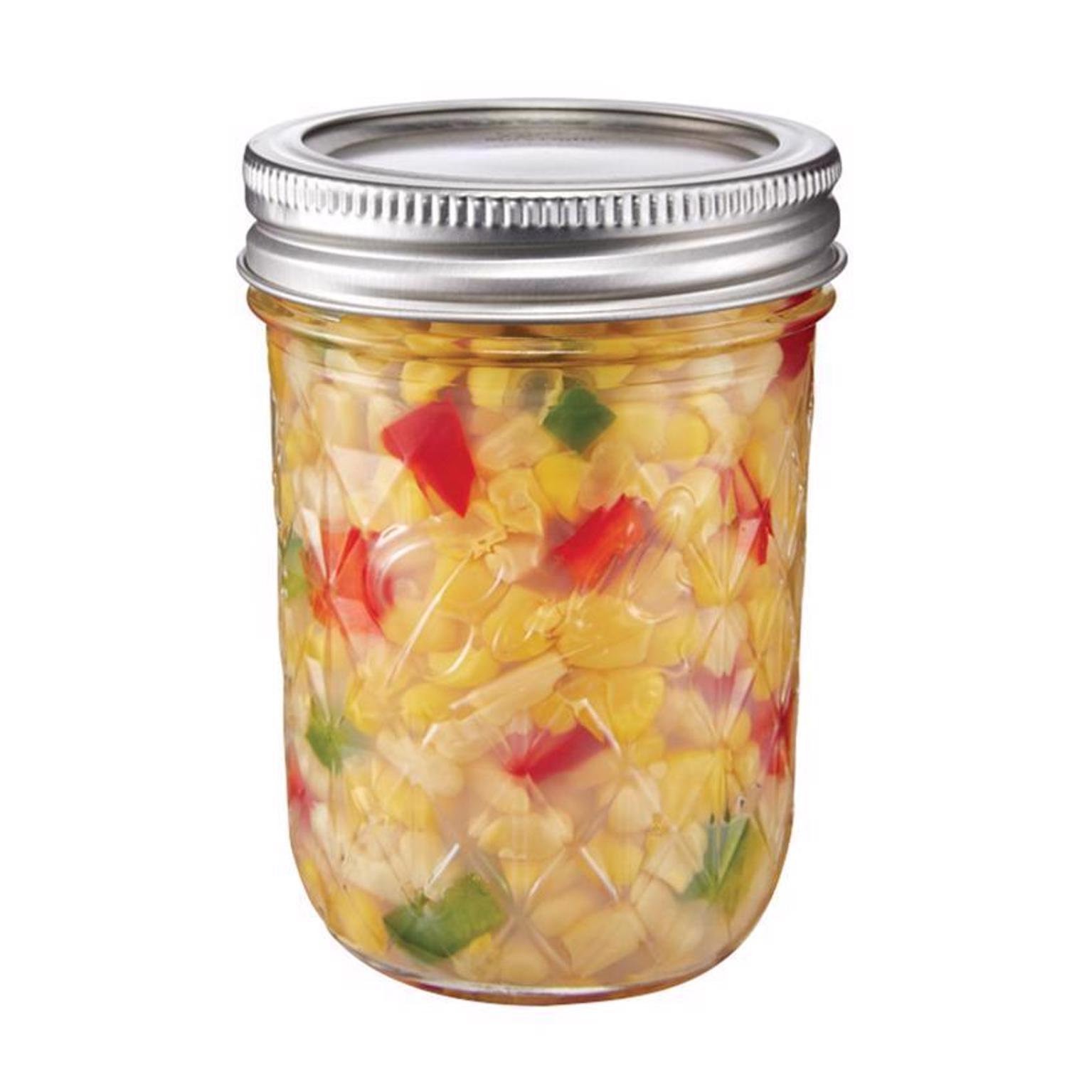 Ball Quilted Crystal Regular Mouth Jelly Jar 8 oz 12 pk