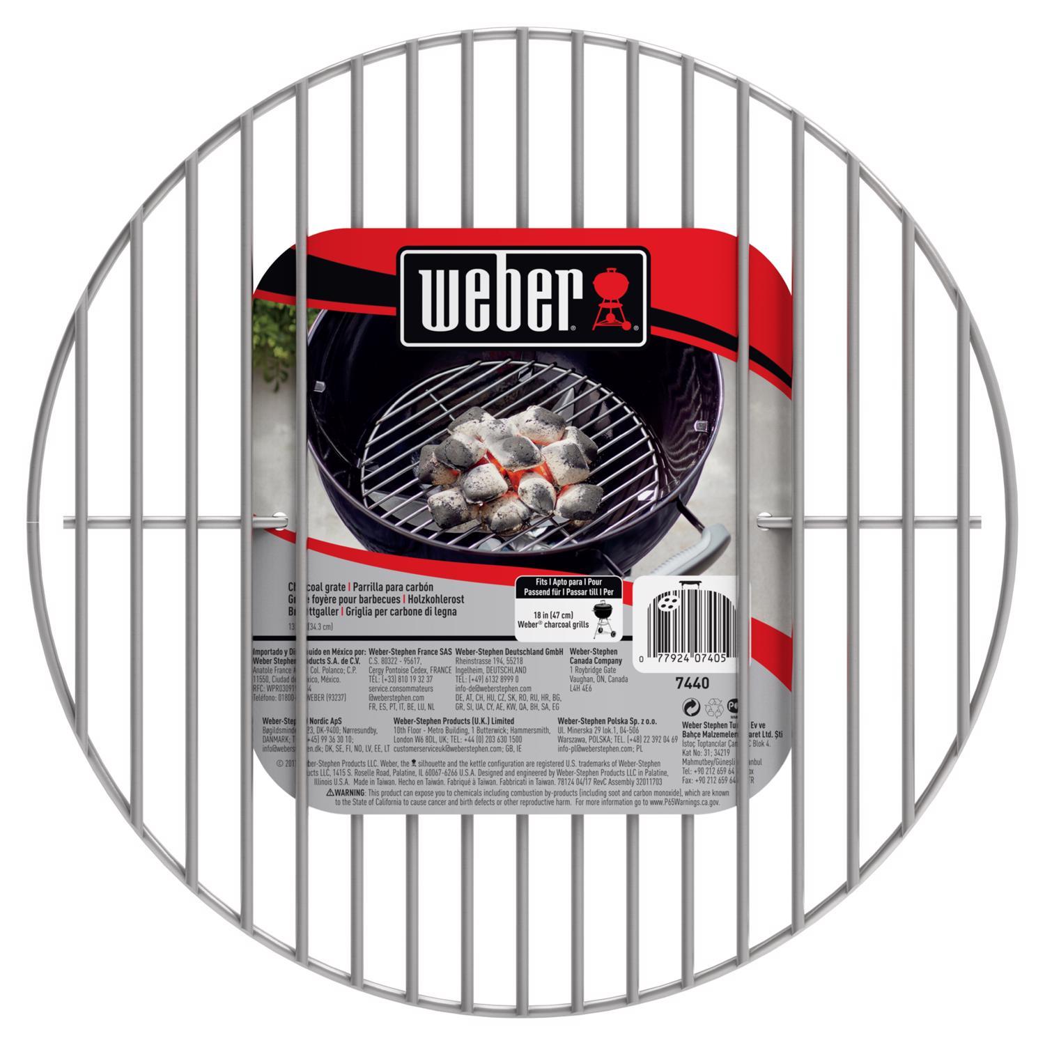 Weber Steel Charcoal Grate For Weber 18 inch Charcoal Grills