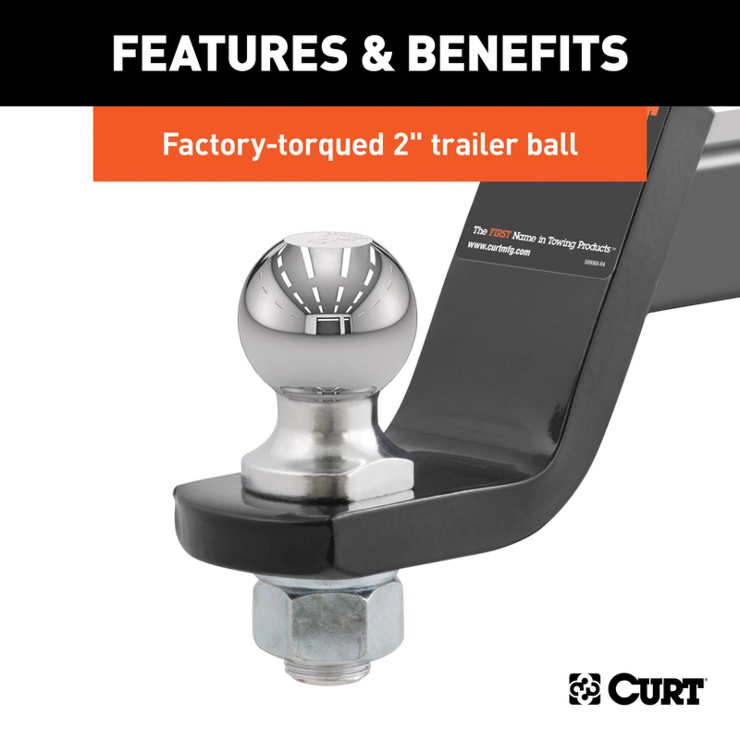CURT 7500 lb. cap. 2 in. Ball Mount Kit