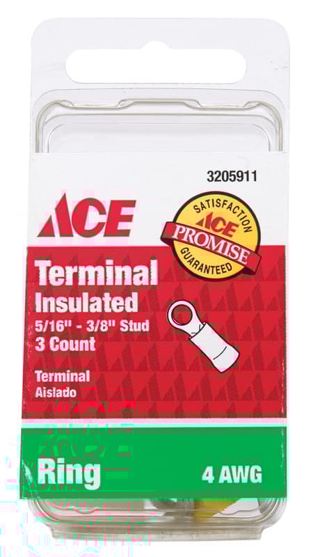 Ace Ring Terminal Blue 3 pk